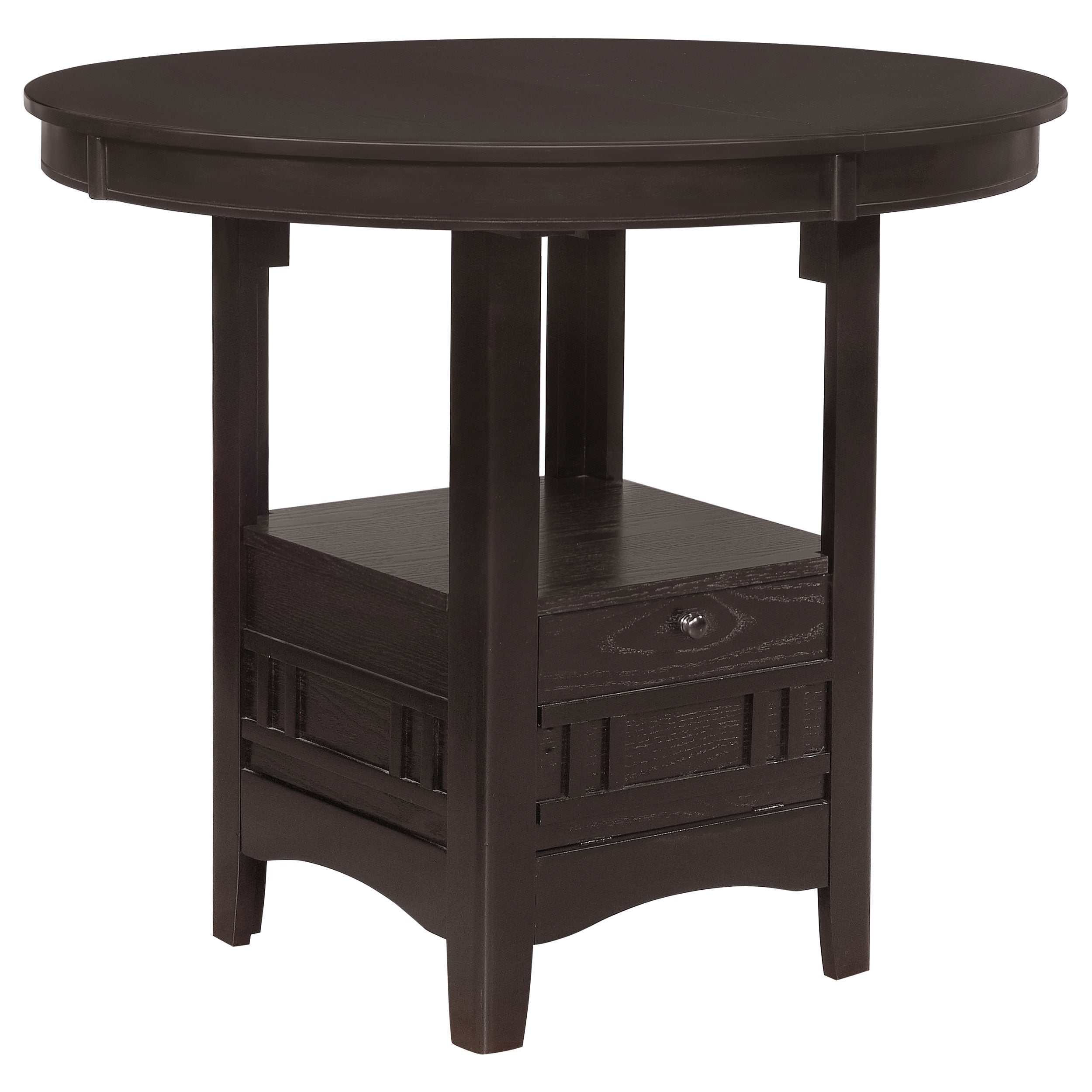 Lavon Oval 60-inch Counter Height Extension Dining Table Espresso — view 3