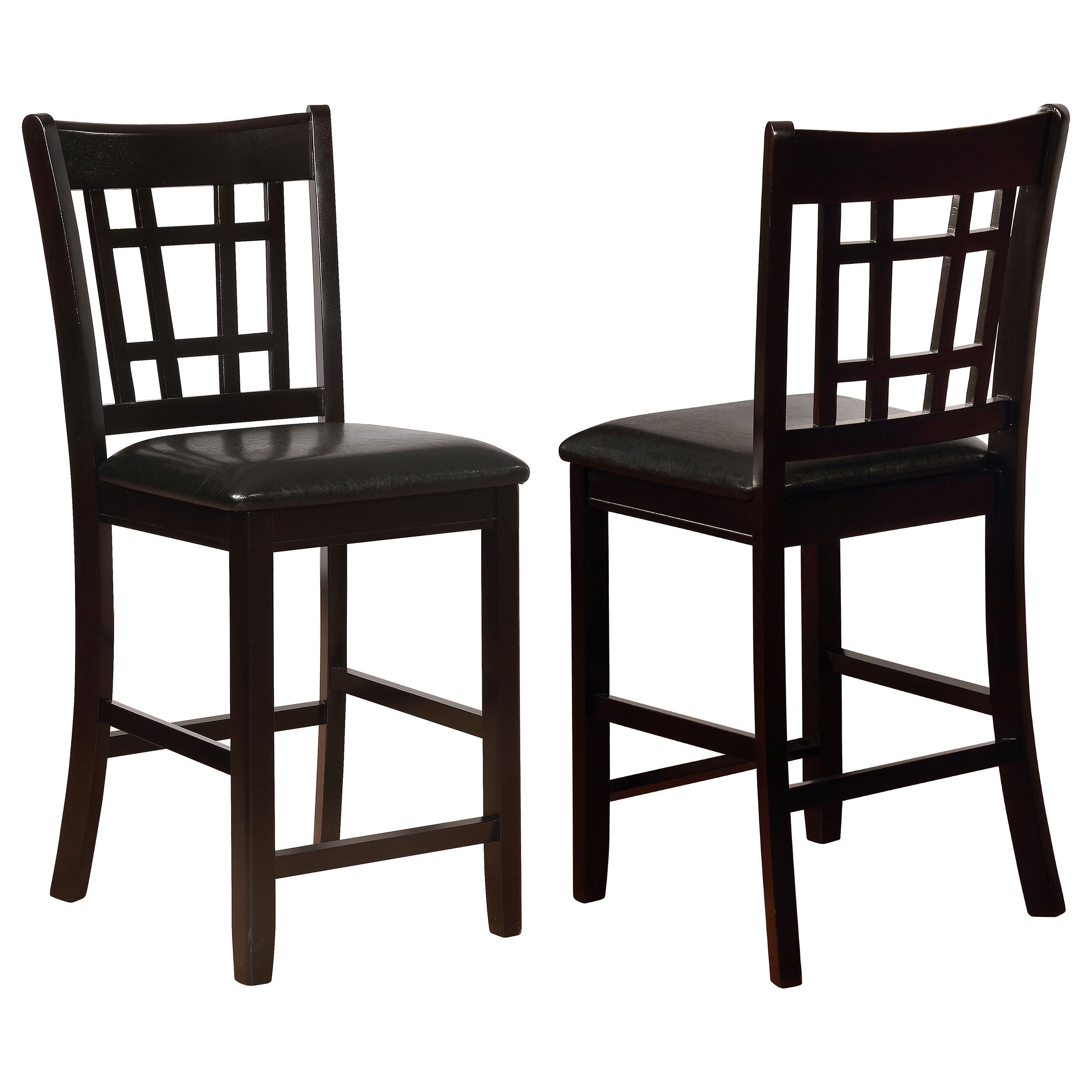 Lavon Wood Counter Height Dining Chair Black and Espresso (Set of 2) — view 1
