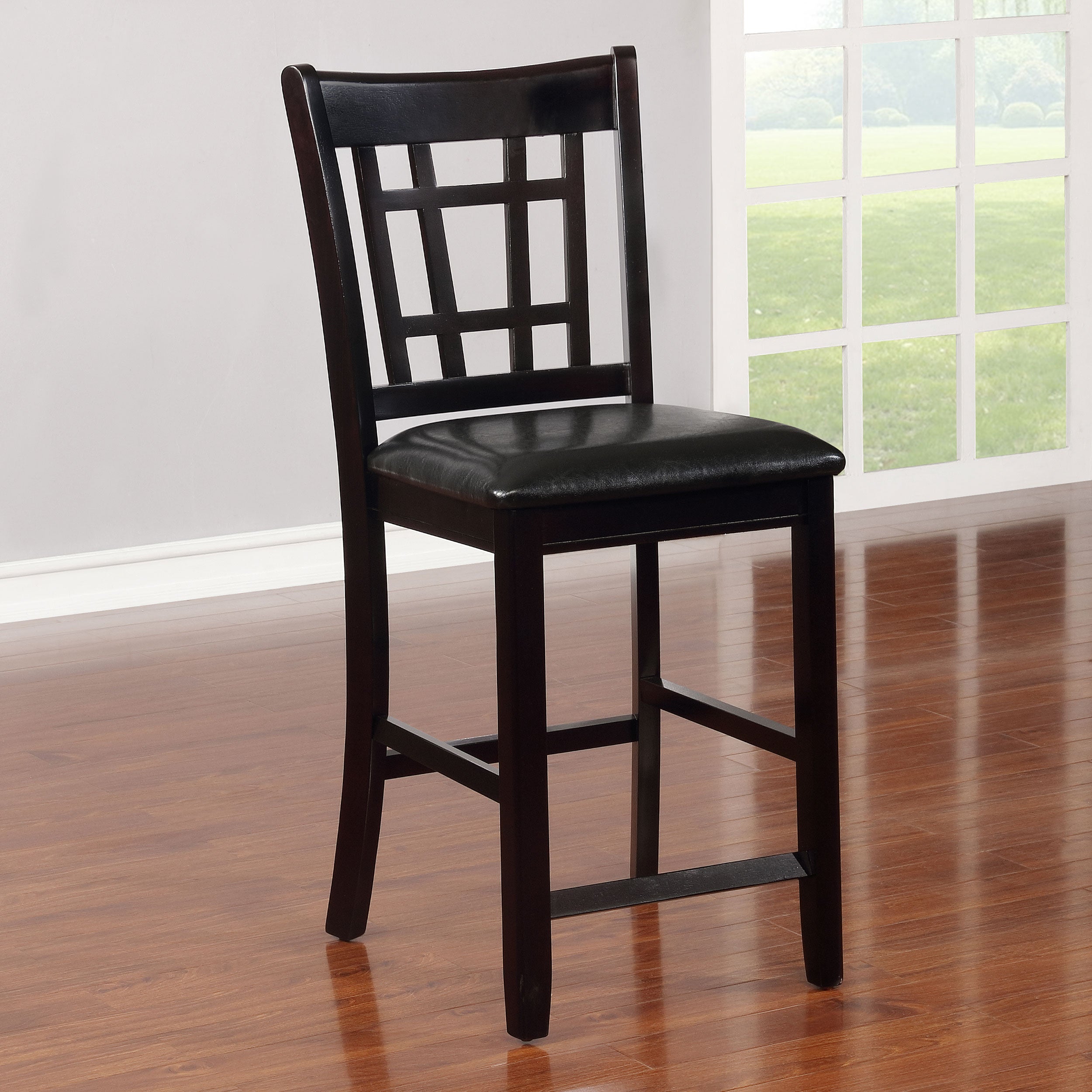 Lavon Wood Counter Height Dining Chair Black and Espresso (Set of 2) — view 2