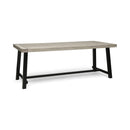 Equilibrium - Outdoor Dining Table With Wooden Frame And Slat Top