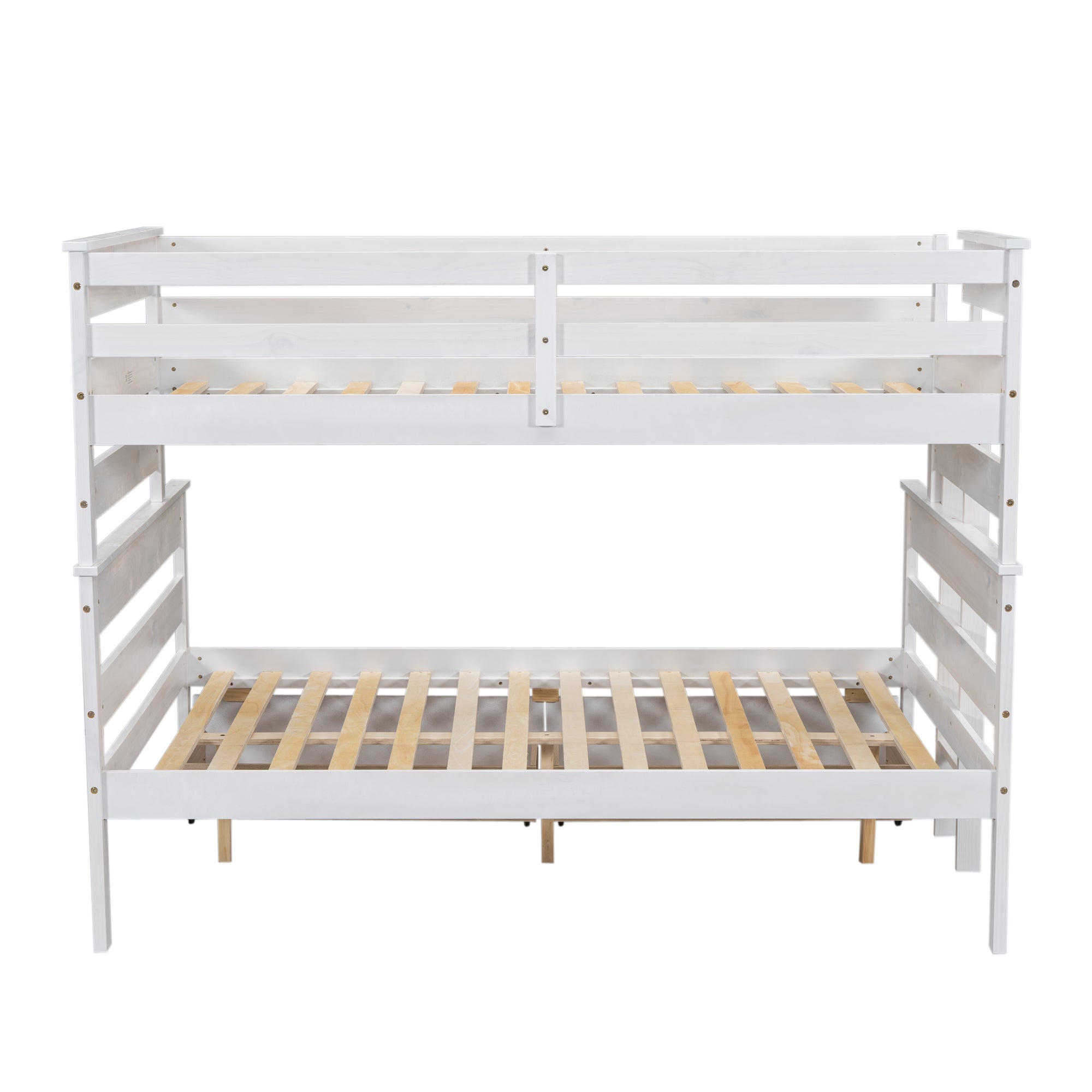Wood Twin over Full Bunk Bed with 2 Drawers, White - Atlantic Fine Furniture Melbourne FL