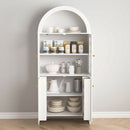 Modern Tech Inspired Dome Cabinet With LED Lighting