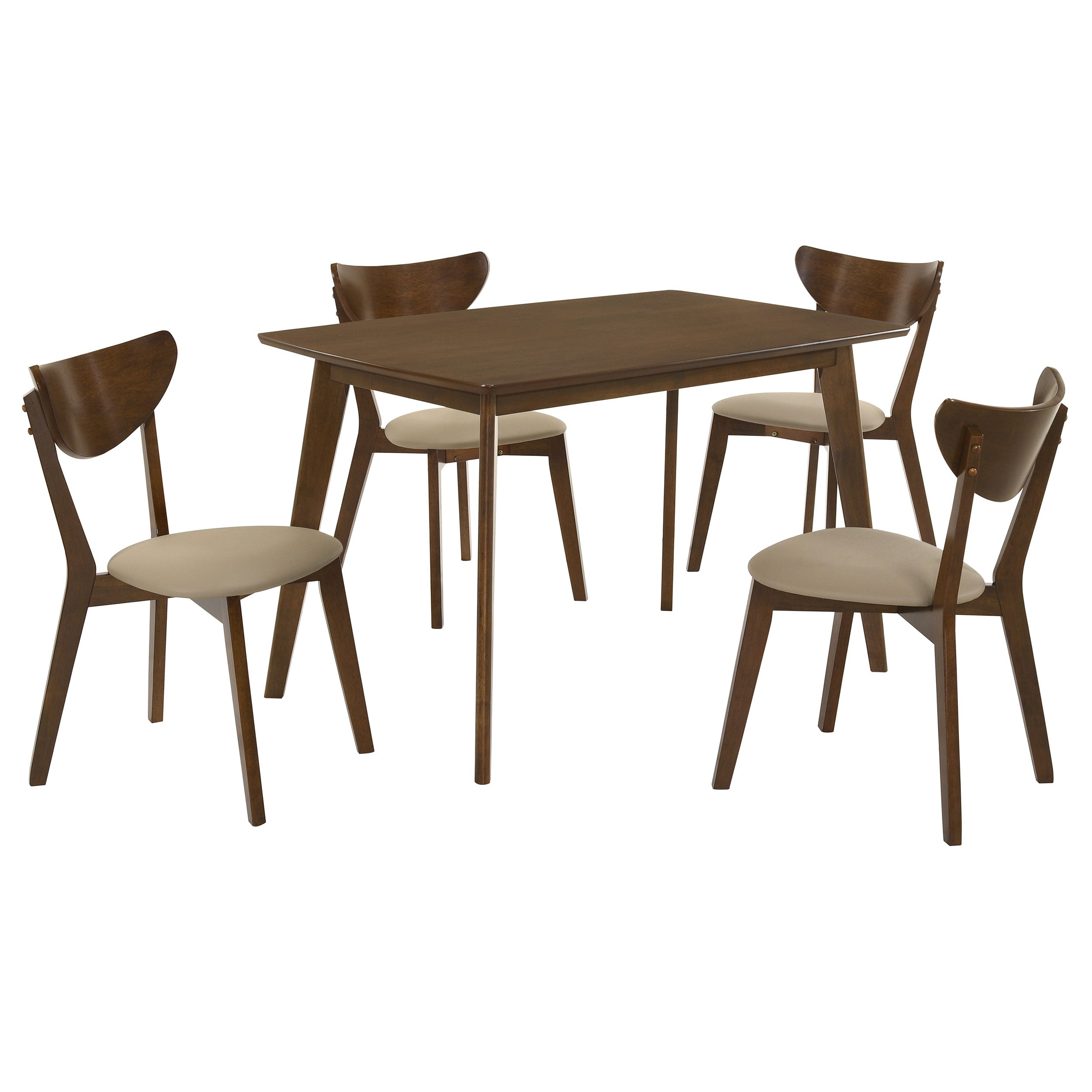 Kersey 5-piece Rectangular Dining Table Set Chestnut — view 2
