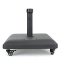 Wheelie - Stylish Square Umbrella Base With Stainless Steel Pole Handle
