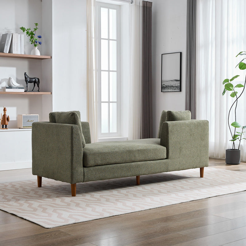 Wide Modern Double Sided Upholstered Chaise Lounge