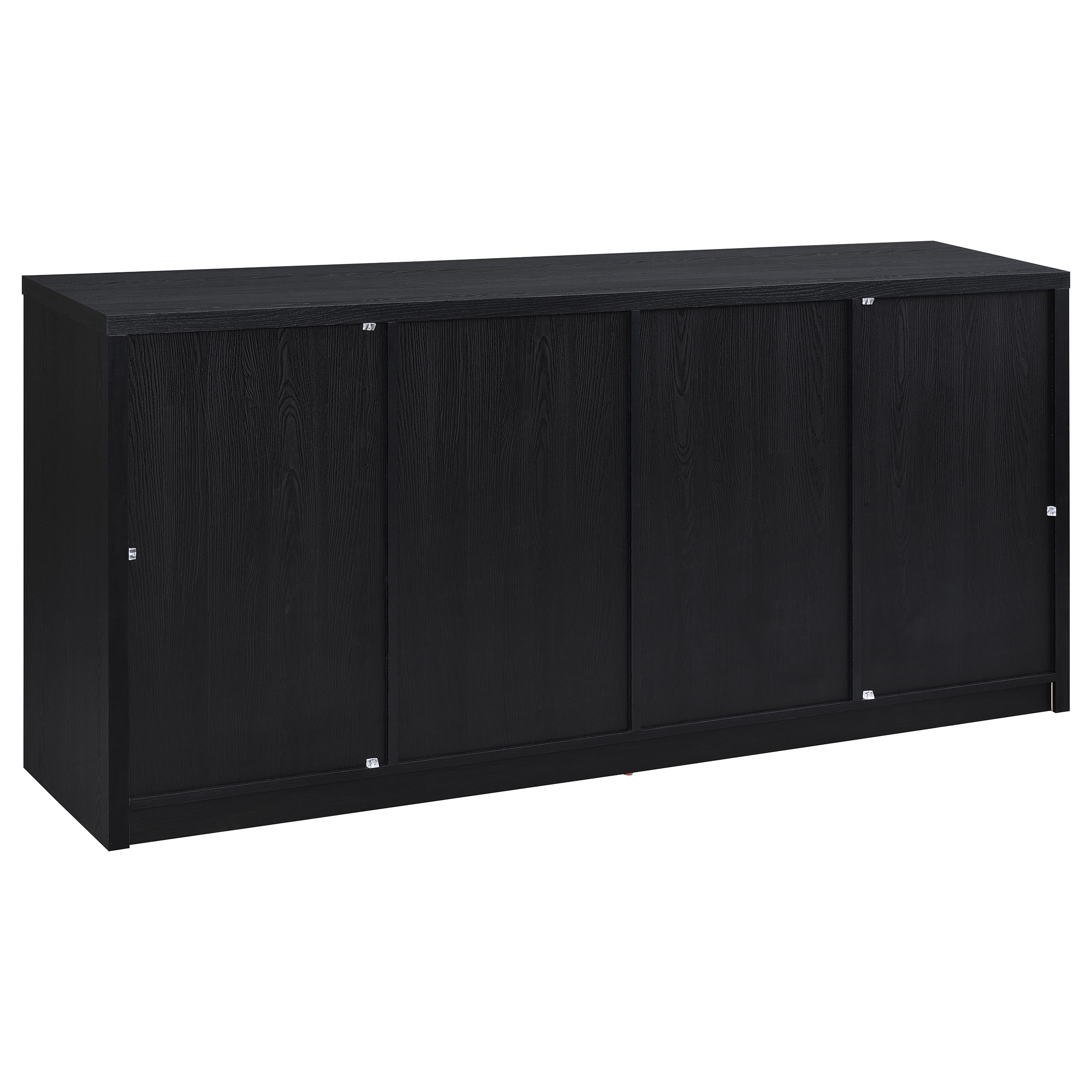 Riva 4-door Dining Sideboard Buffet Storage Credenza Black — view 7