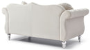 Stylish Flared Arm Loveseat
