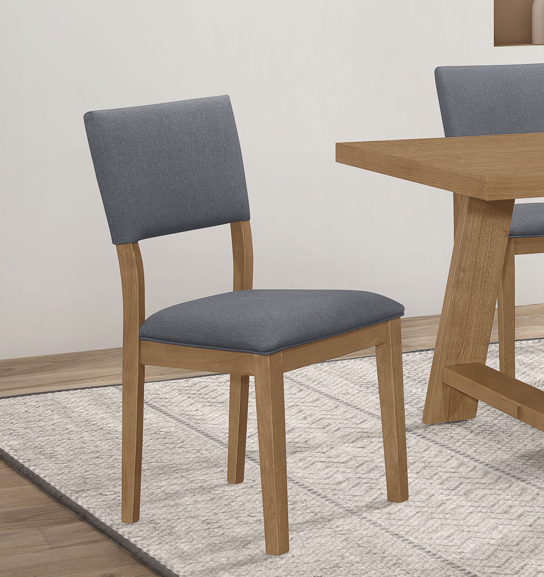 Sharon Fabric Upholstered Dining Side Chair Brown (Set of 2) — view 2