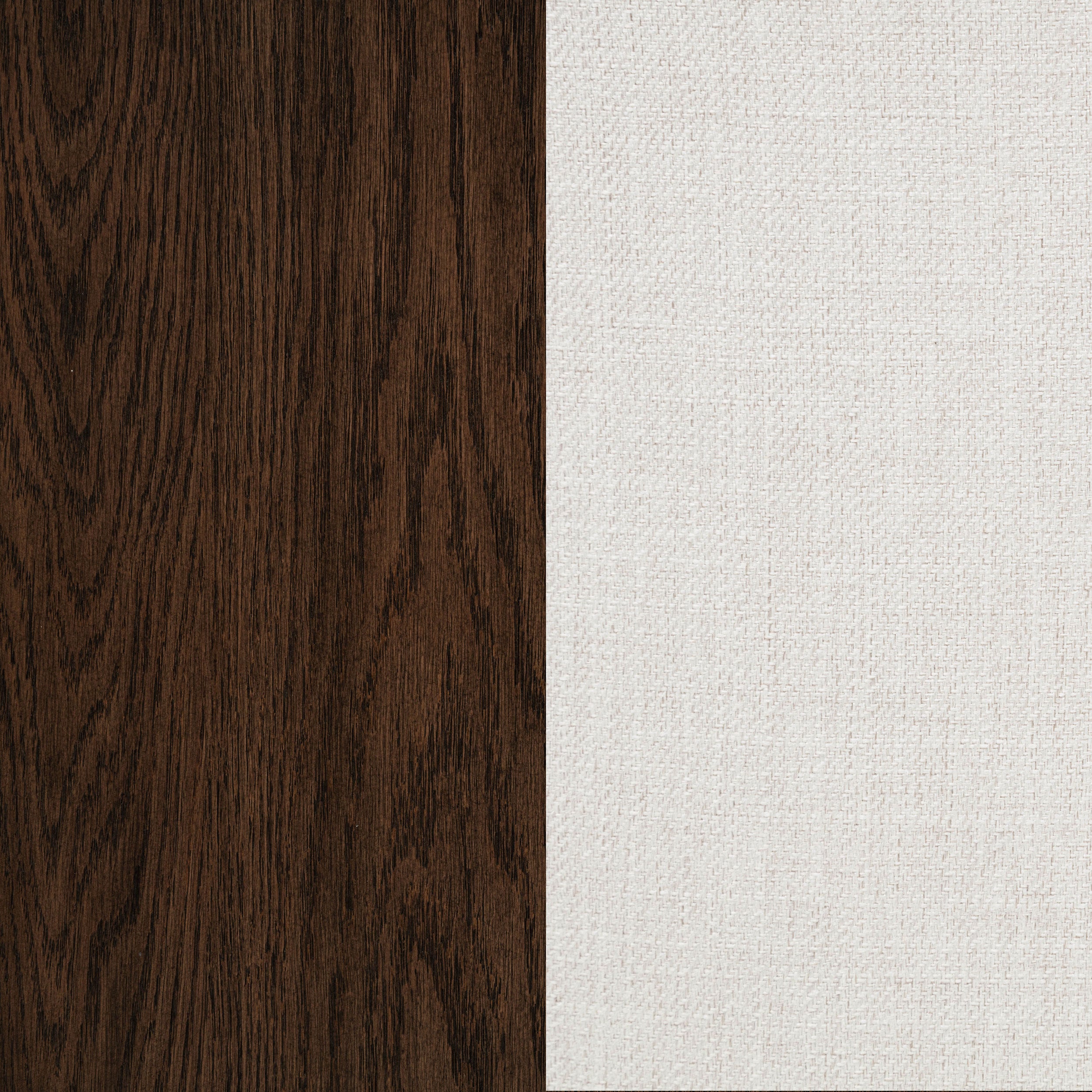 Baney Fabric Upholstered Dining Side Chair Cream and Dark Oak — view 12