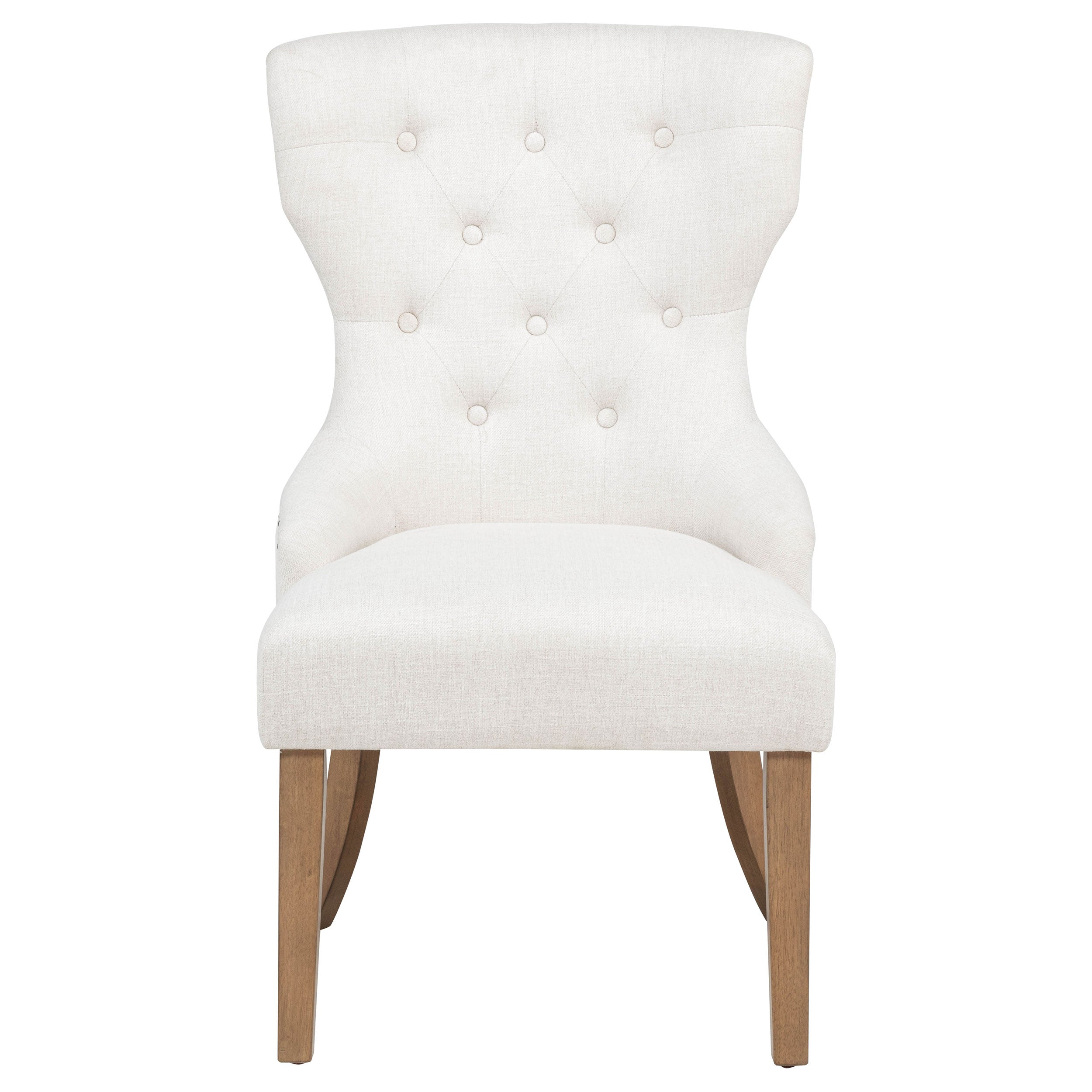 Baney Fabric Upholstered Dining Side Chair Beige and Rustic Grey — view 3