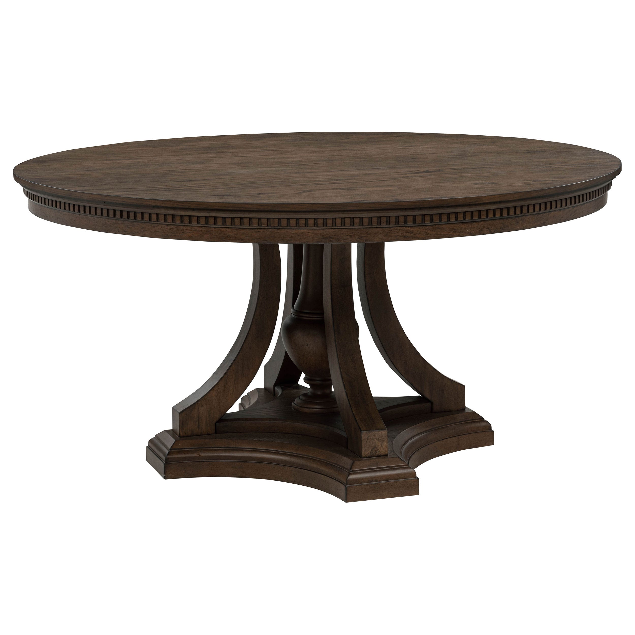 Ridgewell 5-piece Round Pedestal Dining Set Dark Oak — view 3