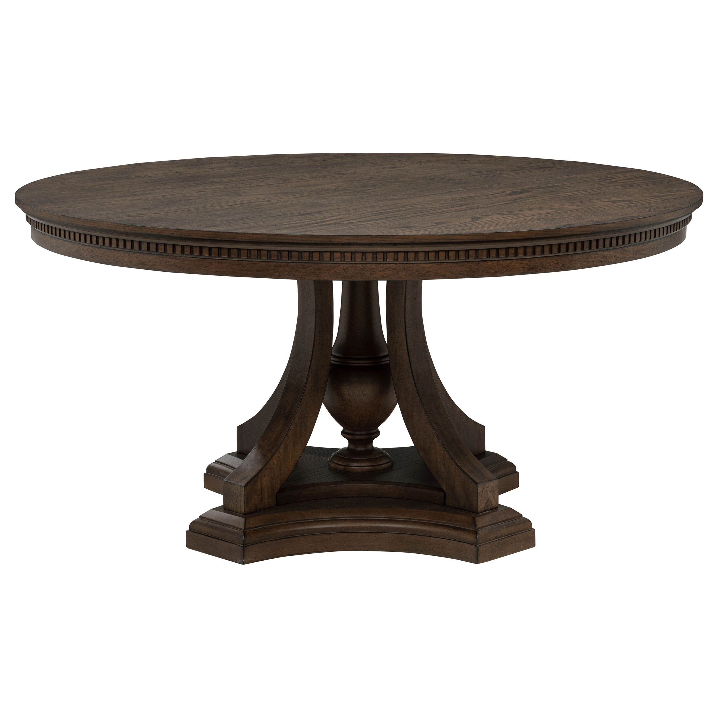 Ridgewell Round Pedestal Dining Table Dark Oak — view 3