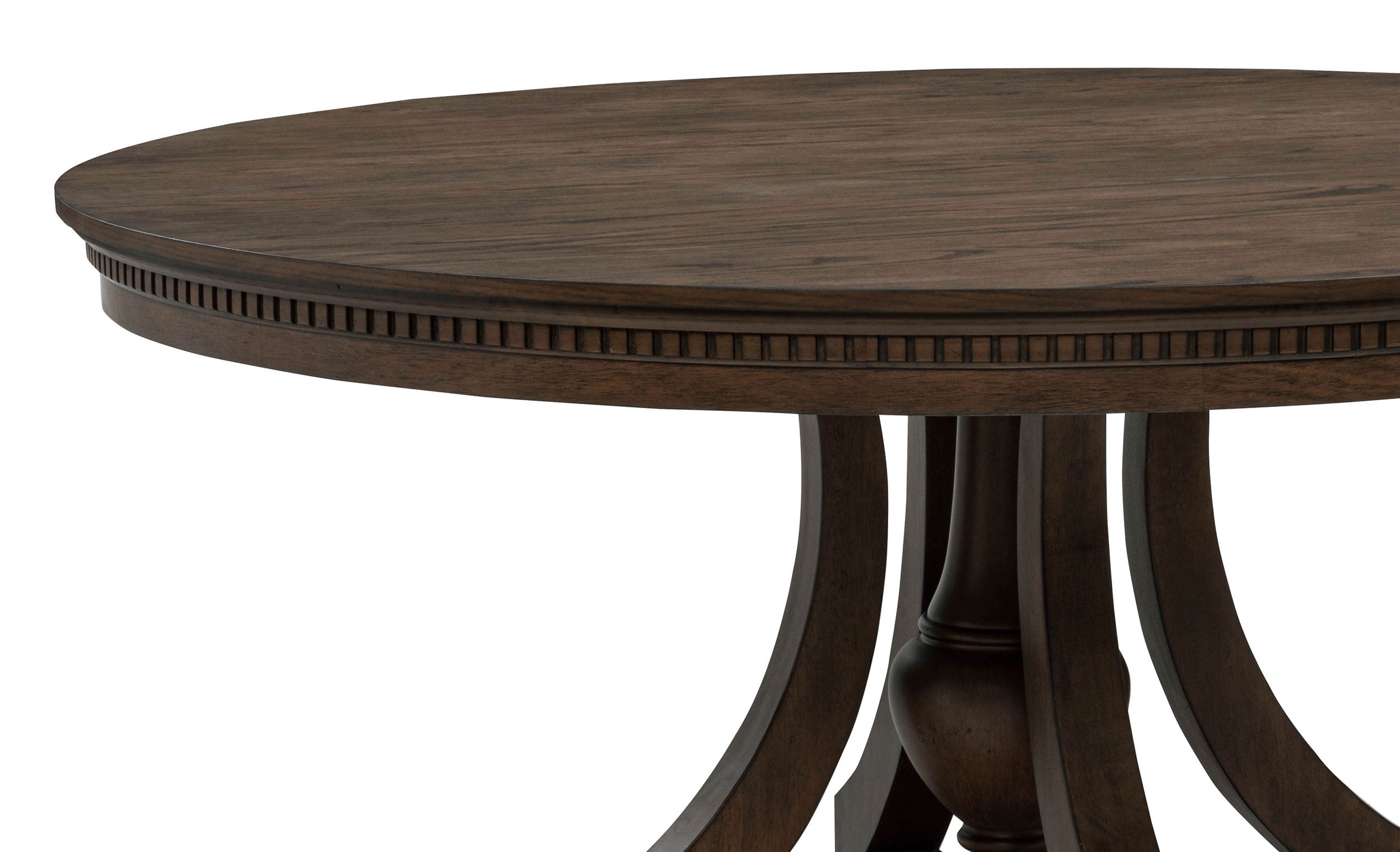 Ridgewell Round Pedestal Dining Table Dark Oak — view 5