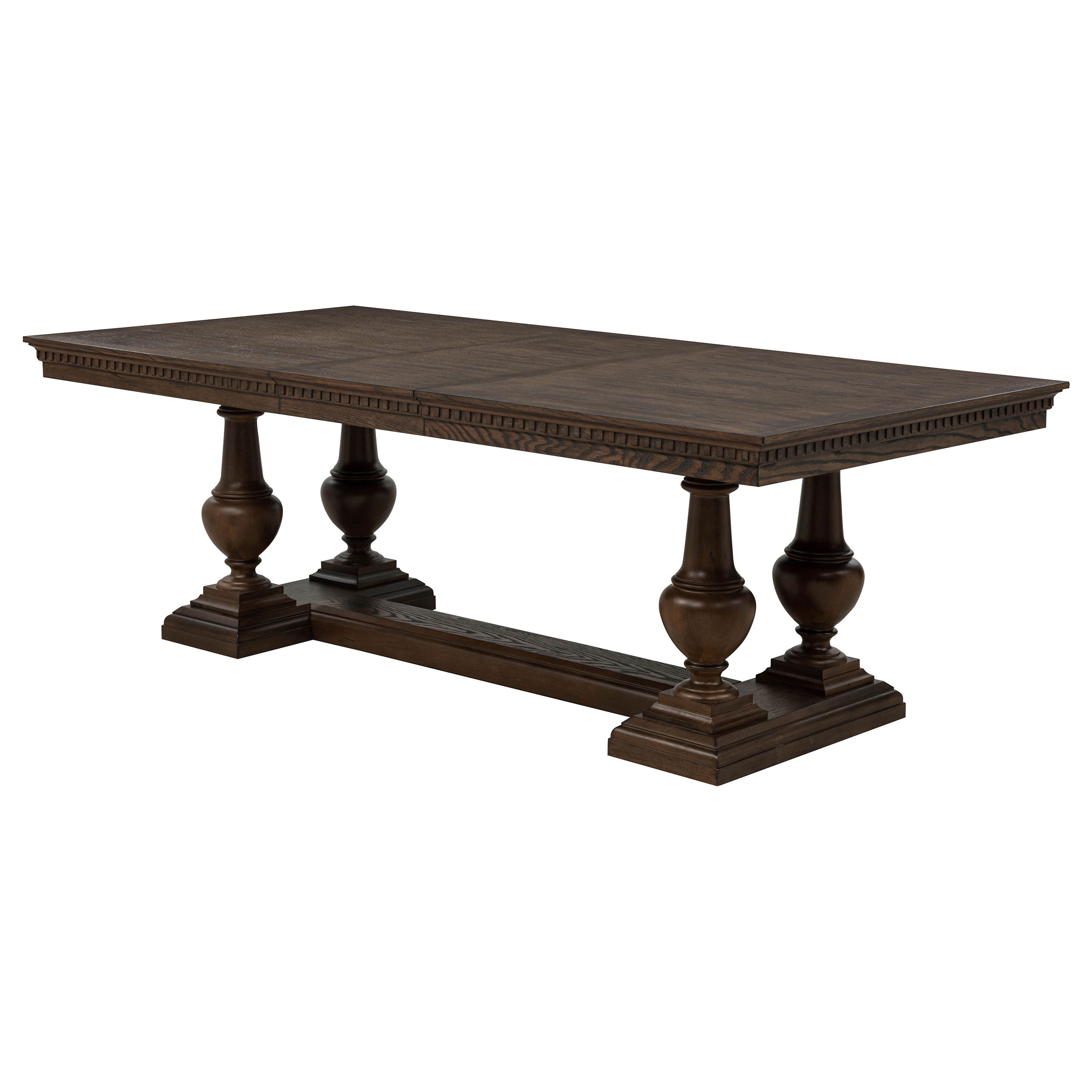 Ridgewell Rectangular Trestle Dining Table Dark Oak — view 6