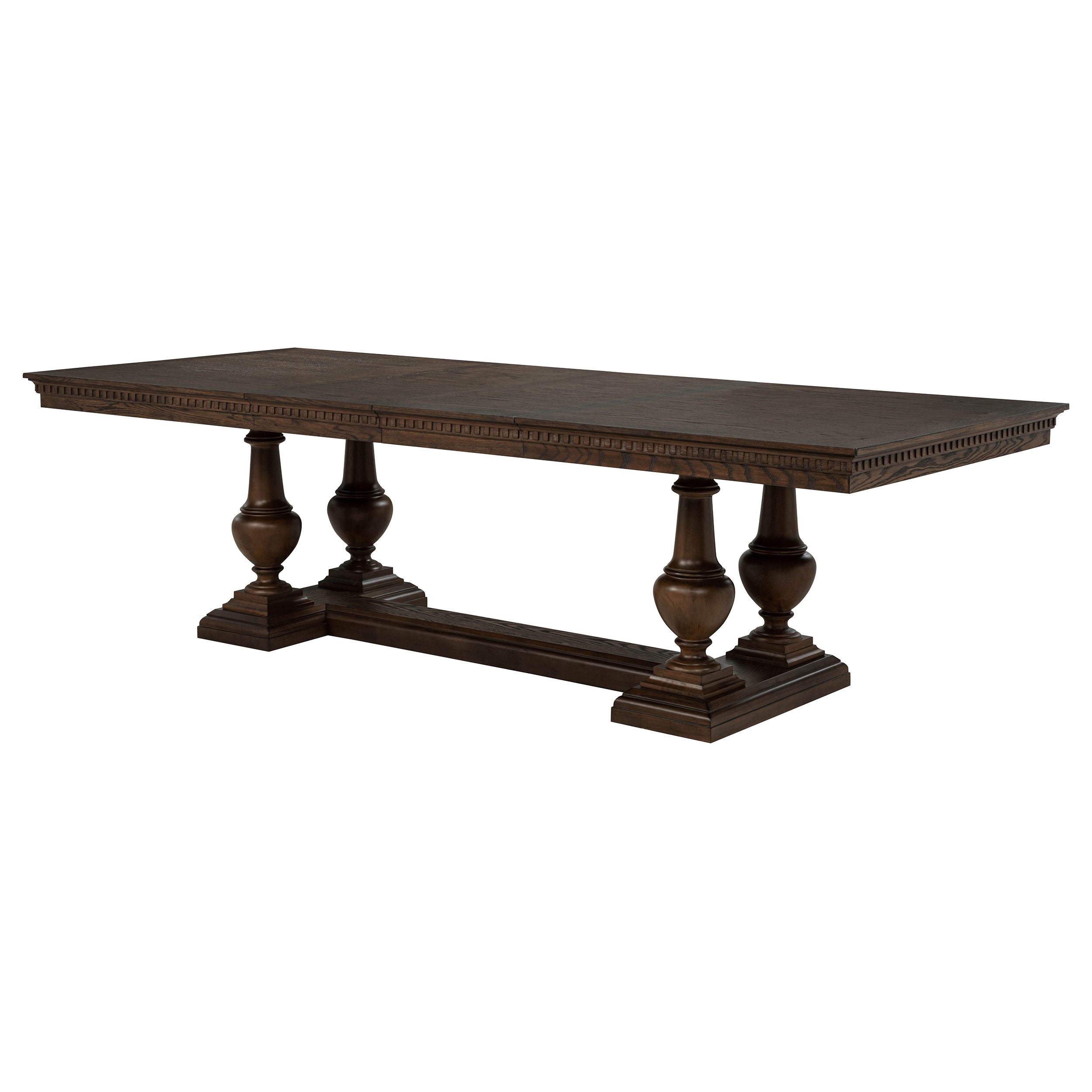 Ridgewell Rectangular Trestle Dining Table Dark Oak — view 7