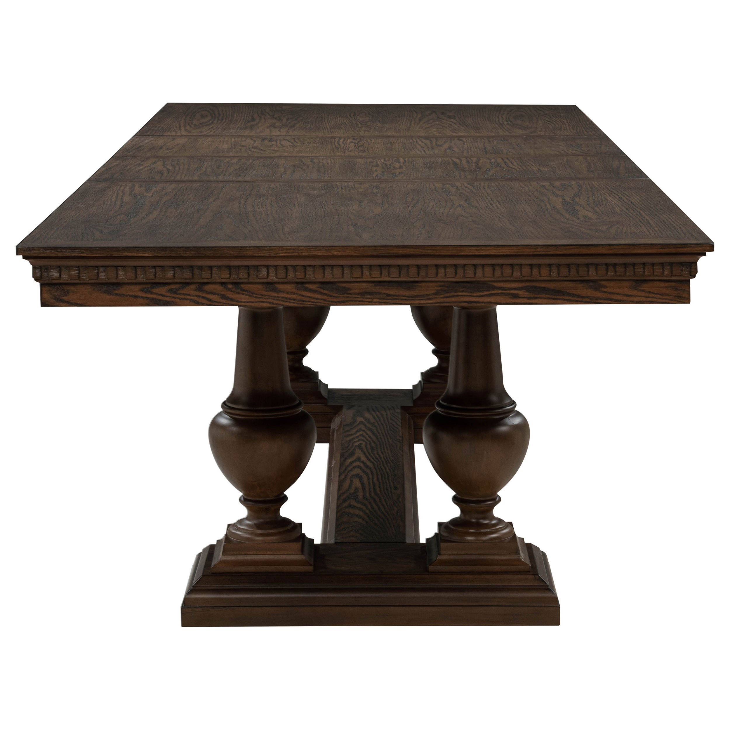 Ridgewell Rectangular Trestle Dining Table Dark Oak — view 8