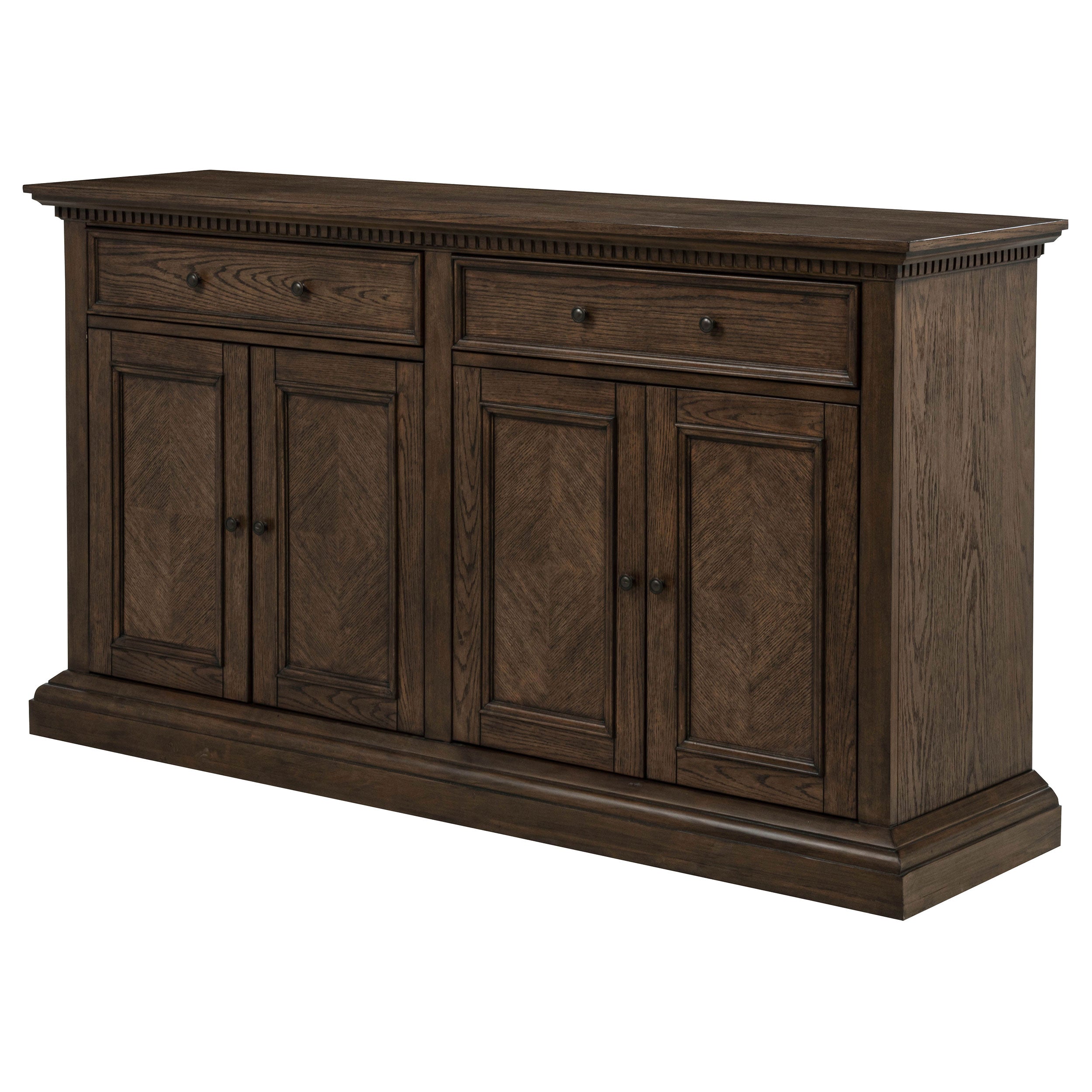 Ridgewell 2-drawer 4-door Dining Server Dark Oak — view 5
