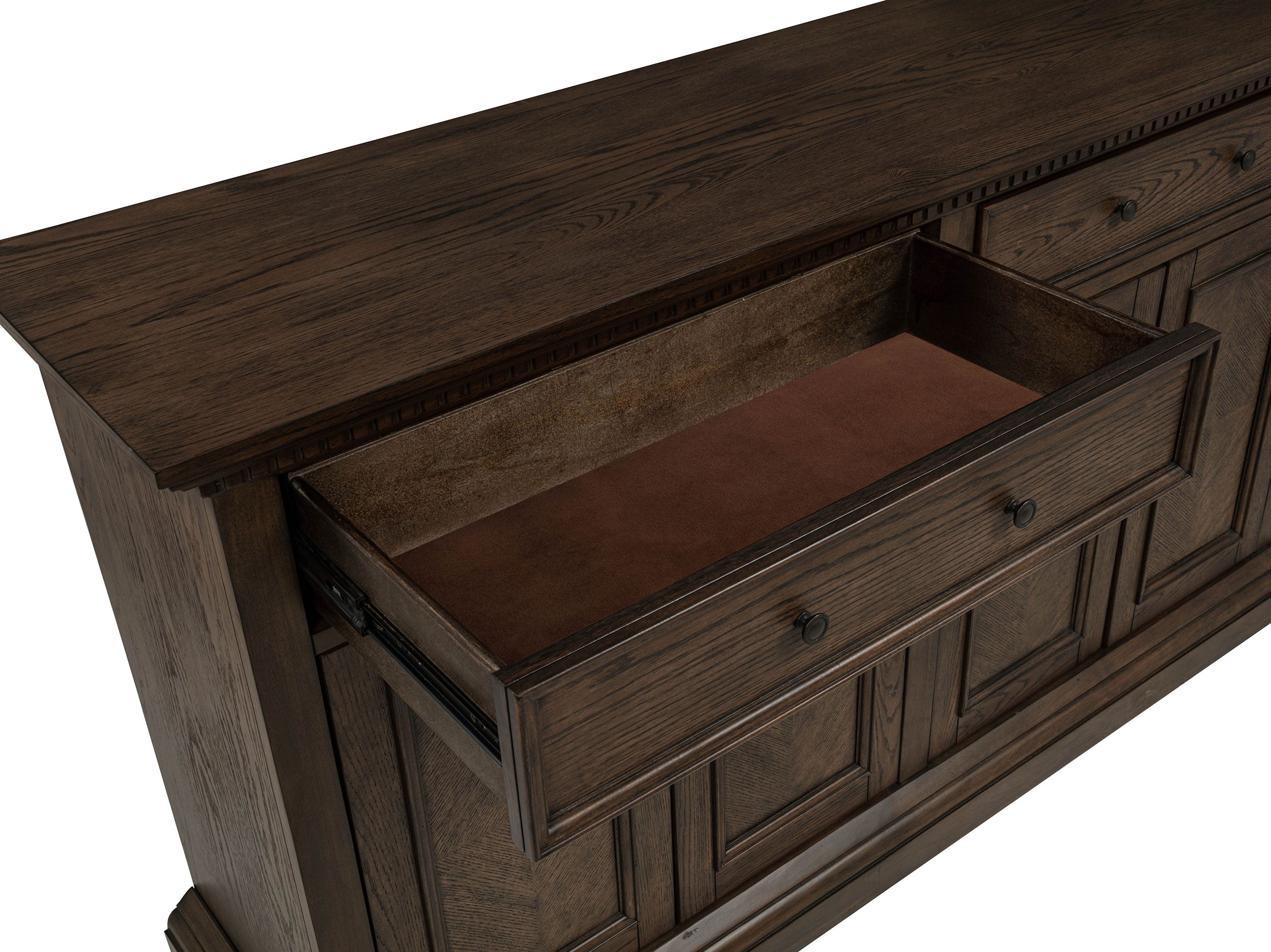 Ridgewell 2-drawer 4-door Dining Server Dark Oak — view 11