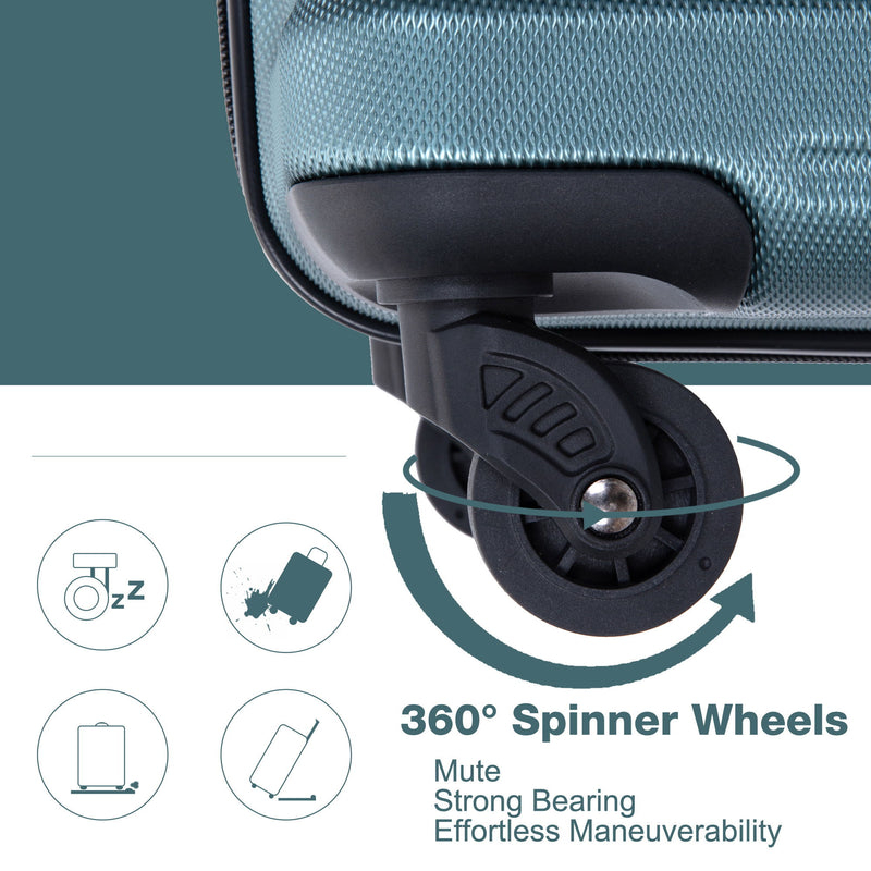 Expandable 3 Piece Luggage Sets Lightweight & Durable Suitcase, Spinner Wheels, Tsa Lock