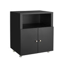 Home Office Printer Stand With Wheels And File Cabinet