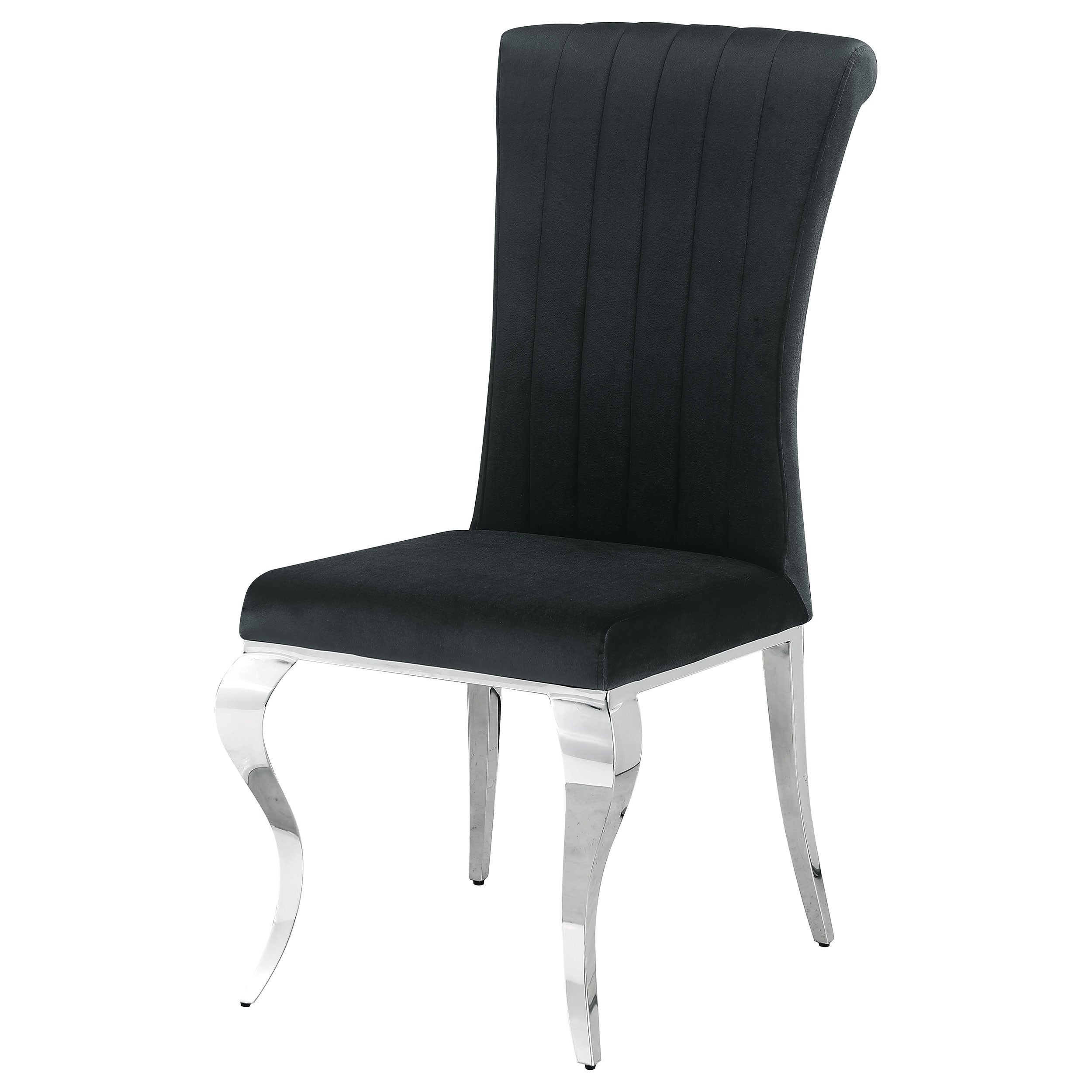Betty Velvet Upholstered Dining Side Chair Black (Set of 4) — view 5