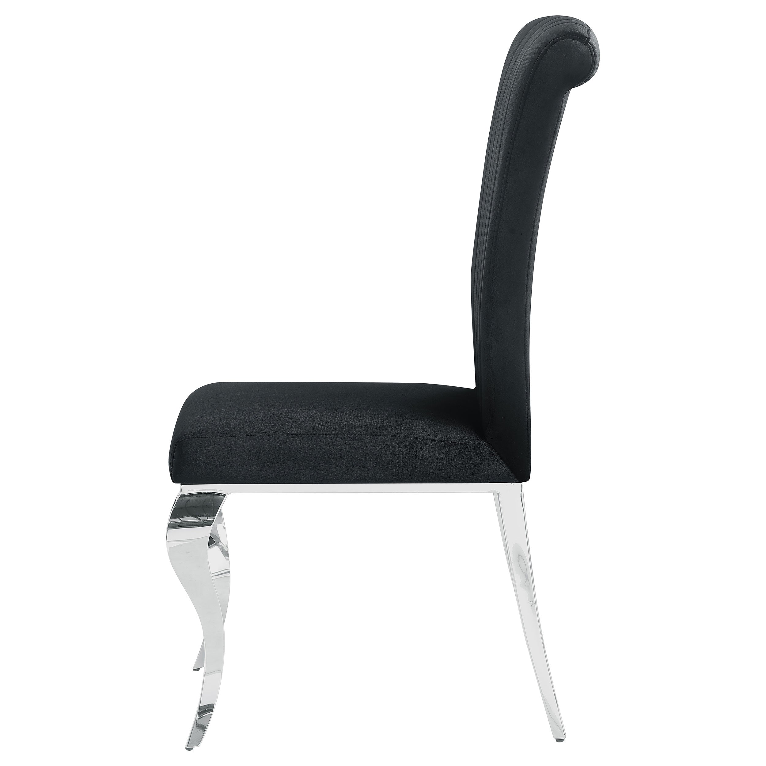 Betty Velvet Upholstered Dining Side Chair Black (Set of 4) — view 6