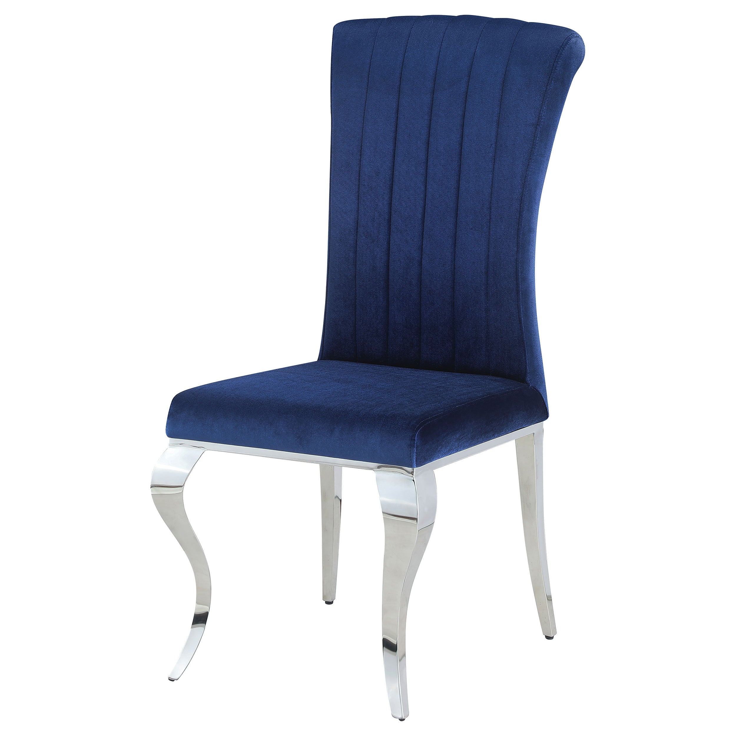 Betty Velvet Upholstered Dining Chair Ink Blue (Set of 4) — view 5