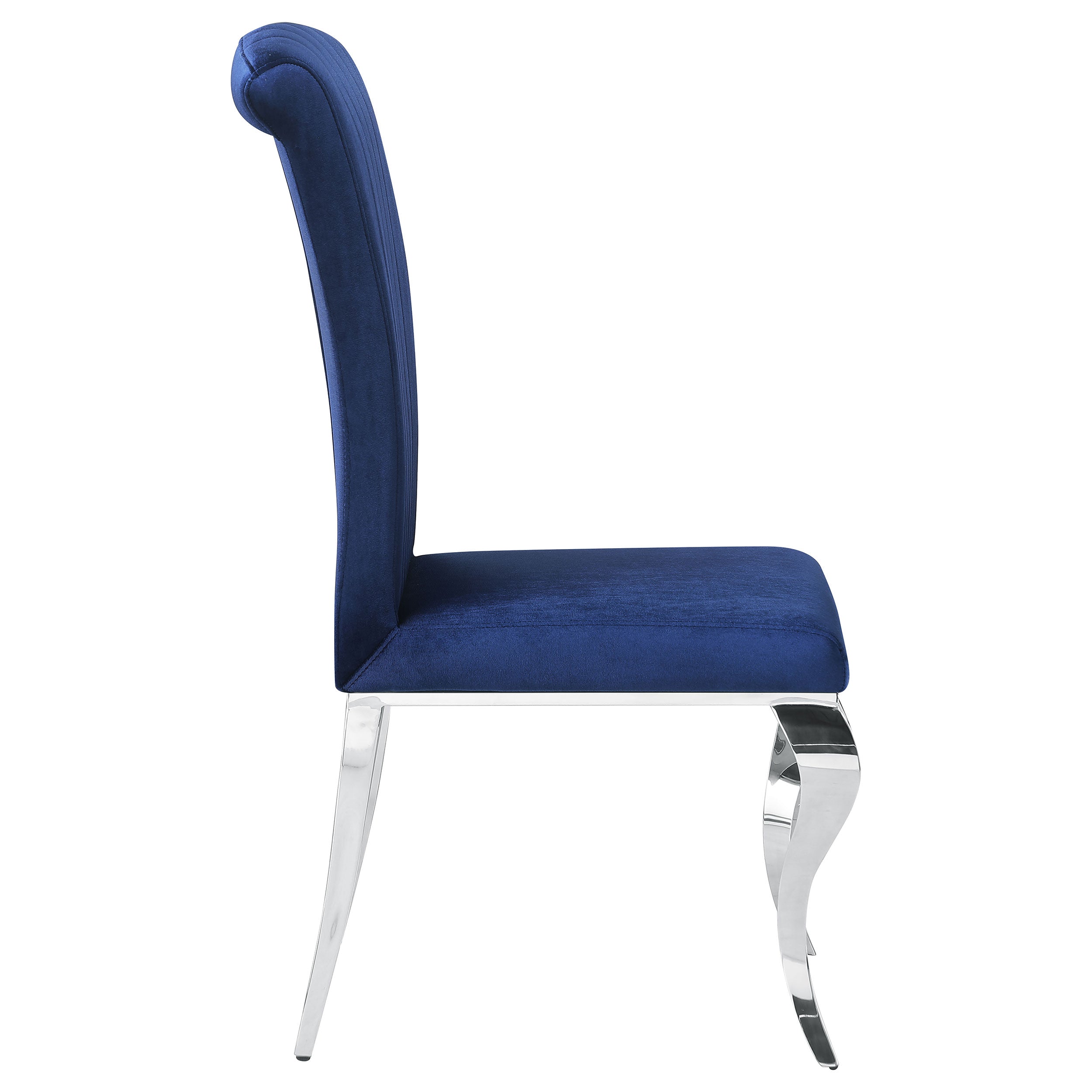 Betty Velvet Upholstered Dining Chair Ink Blue (Set of 4) — view 9