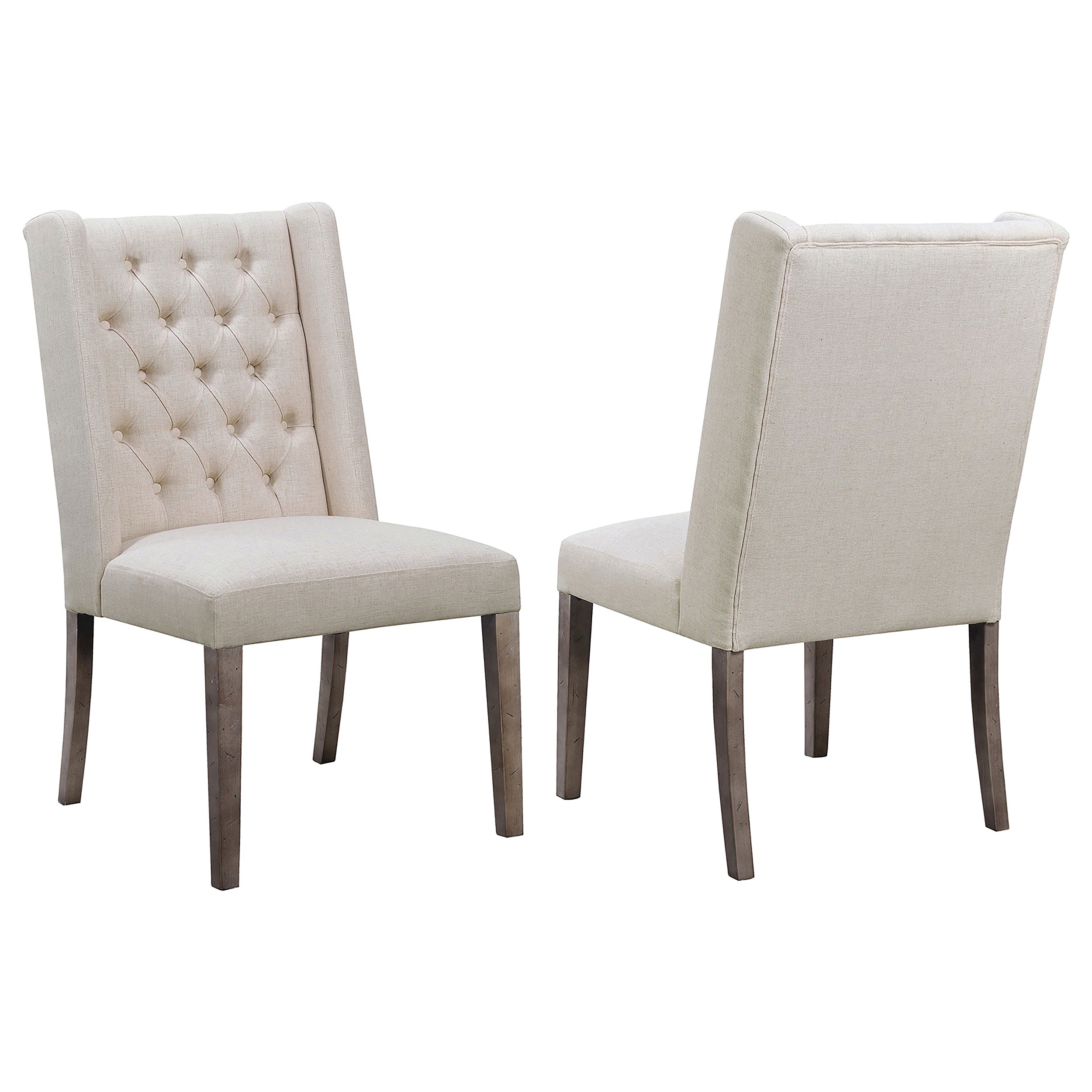 Bexley Fabric Upholstered Dining Side Chair Beige (Set of 2) — view 1