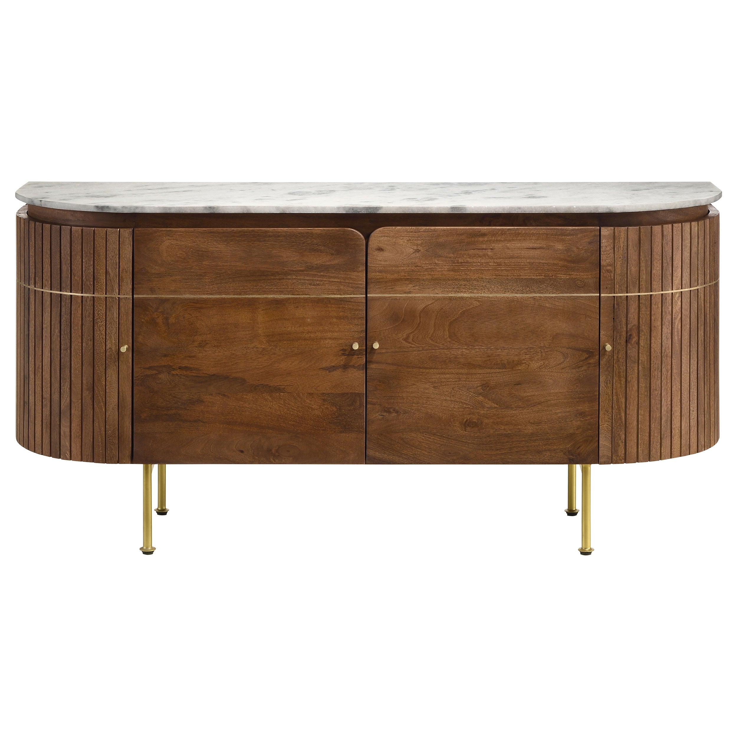 Ortega 4-door Marble Top Sideboard Buffet Cabinet Natural — view 4