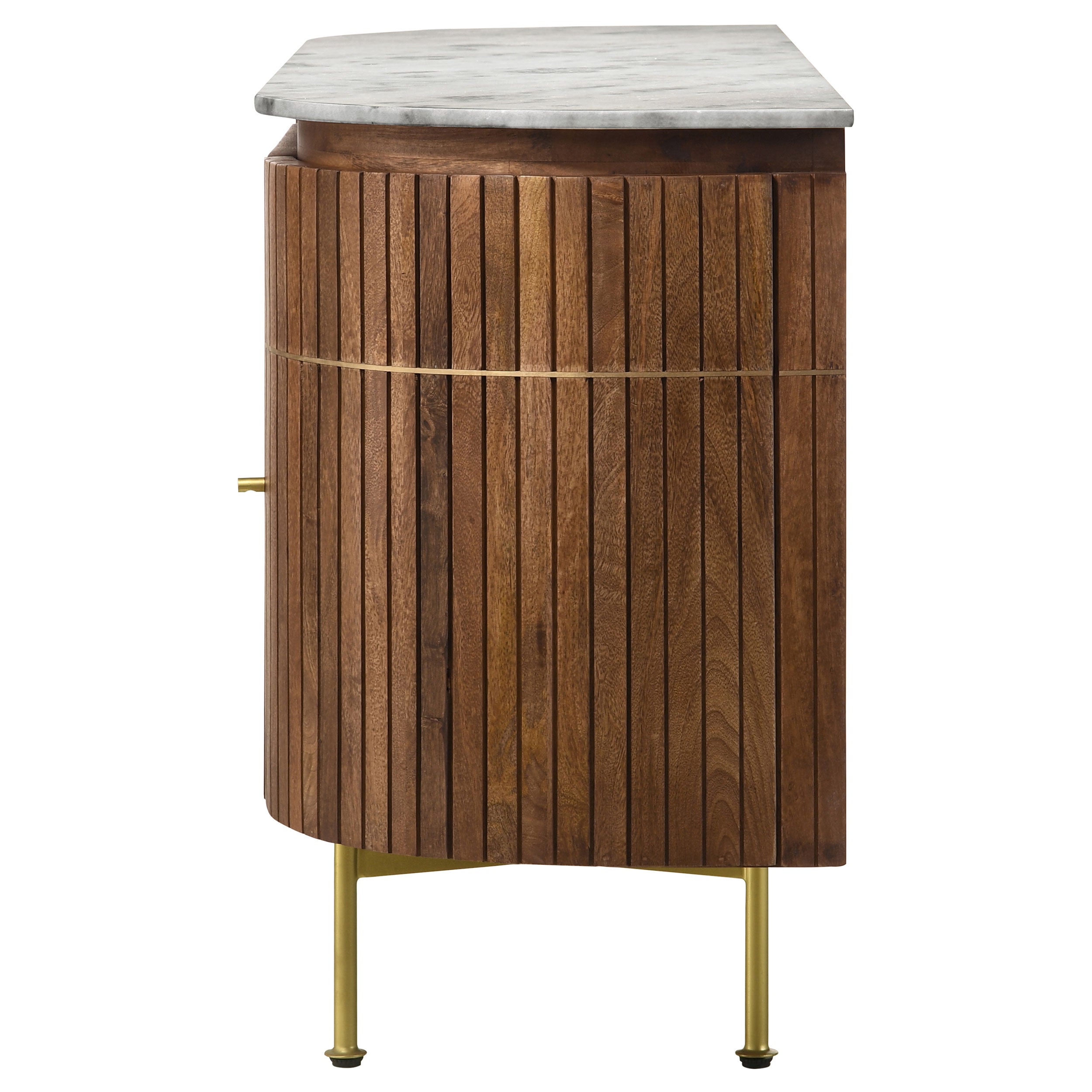 Ortega 4-door Marble Top Sideboard Buffet Cabinet Natural — view 7