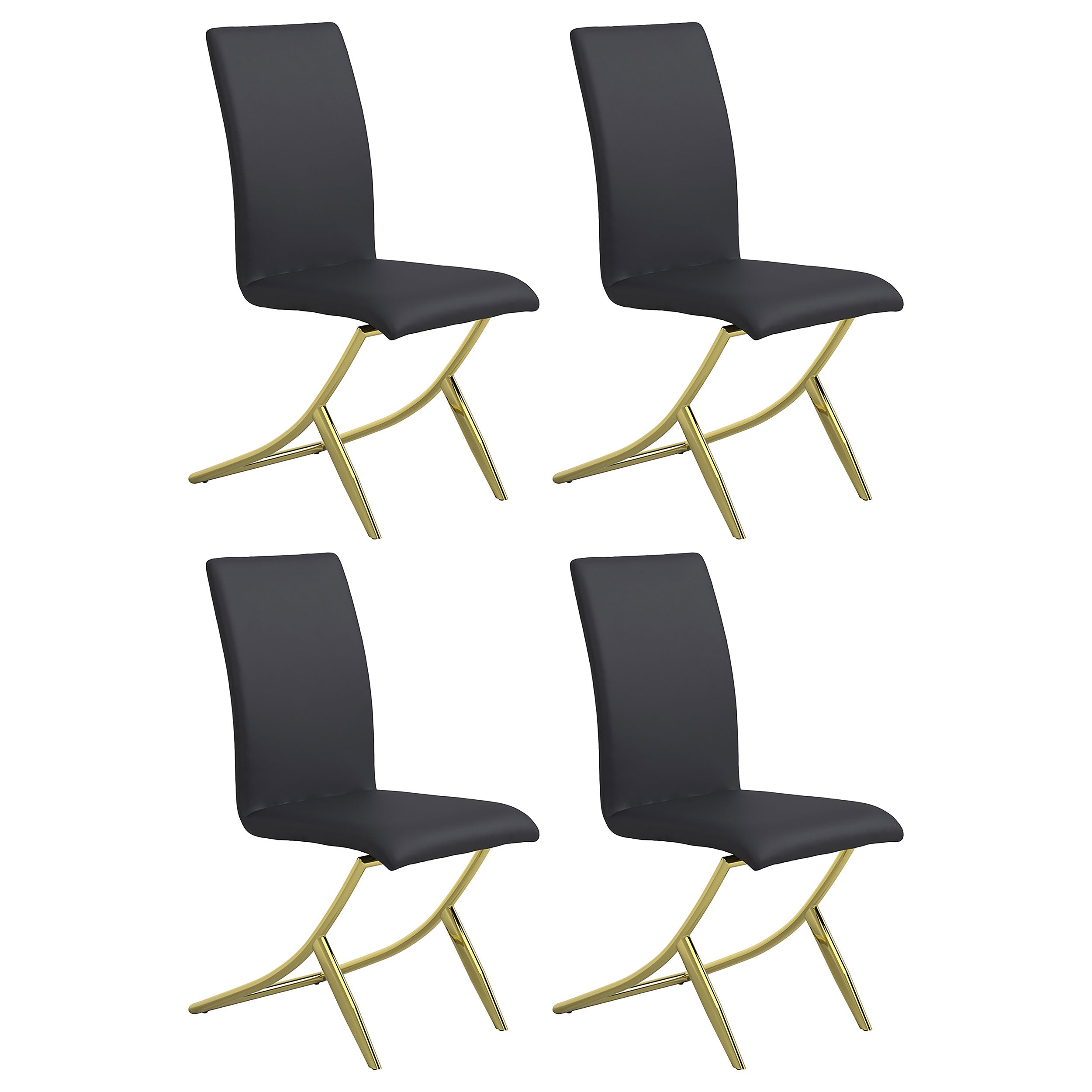 Carmelia Upholstered Dining Side Chair Black (Set of 4) — view 1