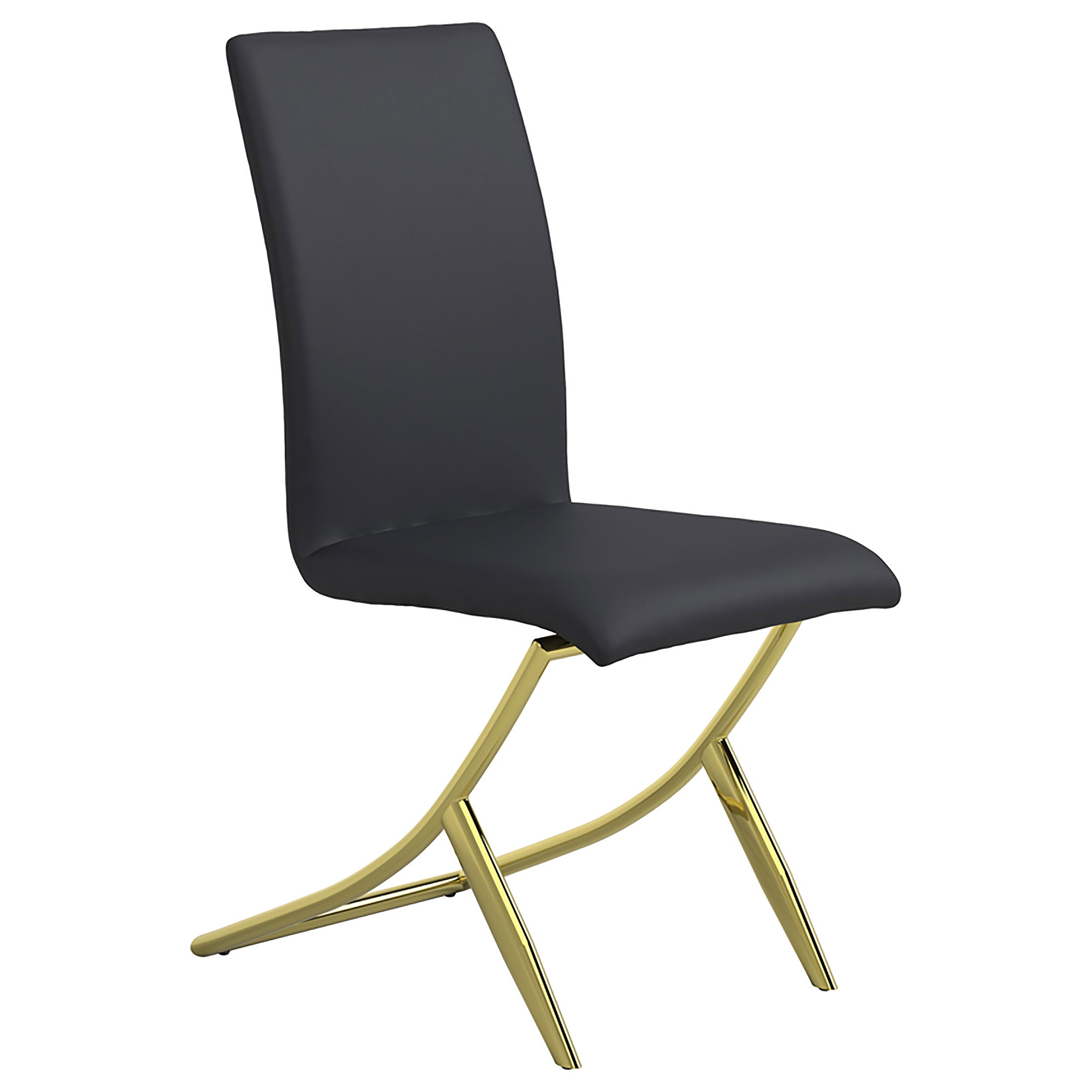 Carmelia Upholstered Dining Side Chair Black (Set of 4) — view 3