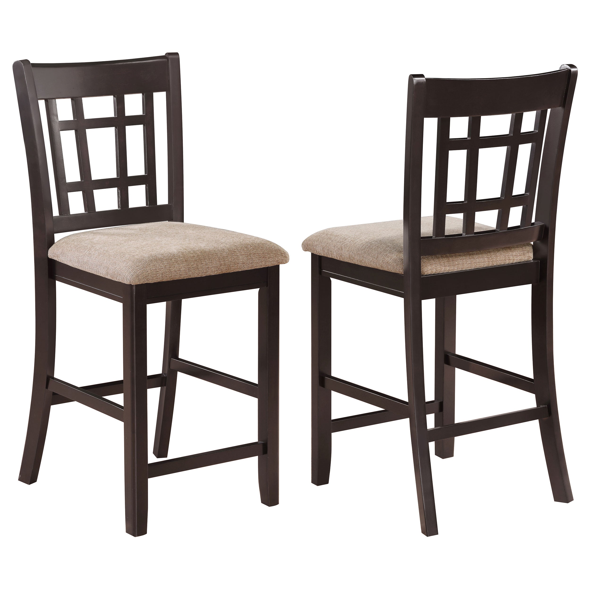 Lavon Wood Counter Height Dining Chair Tan and Espresso (Set of 2) — view 1