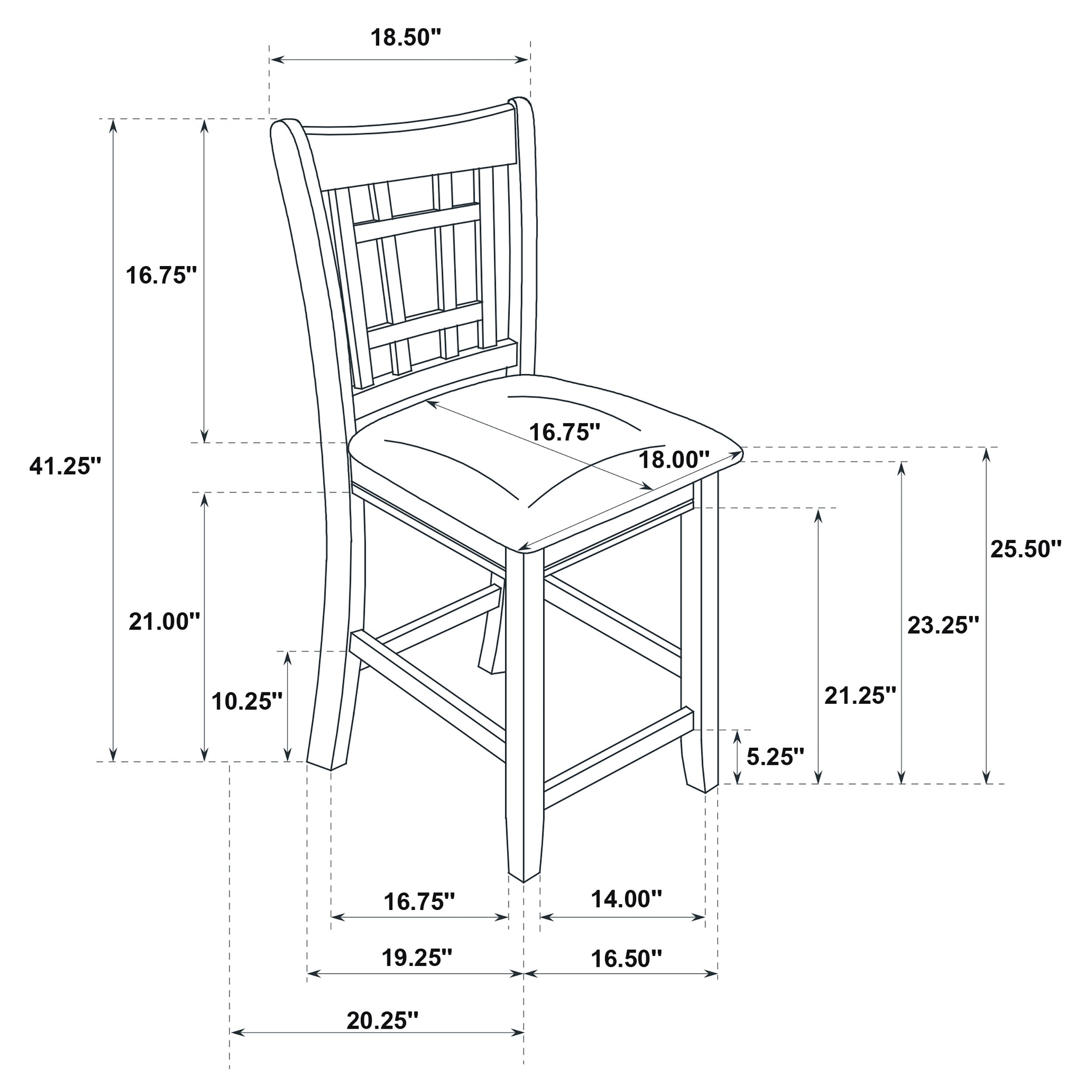 Lavon Wood Counter Height Dining Chair Tan and Espresso (Set of 2) — view 13