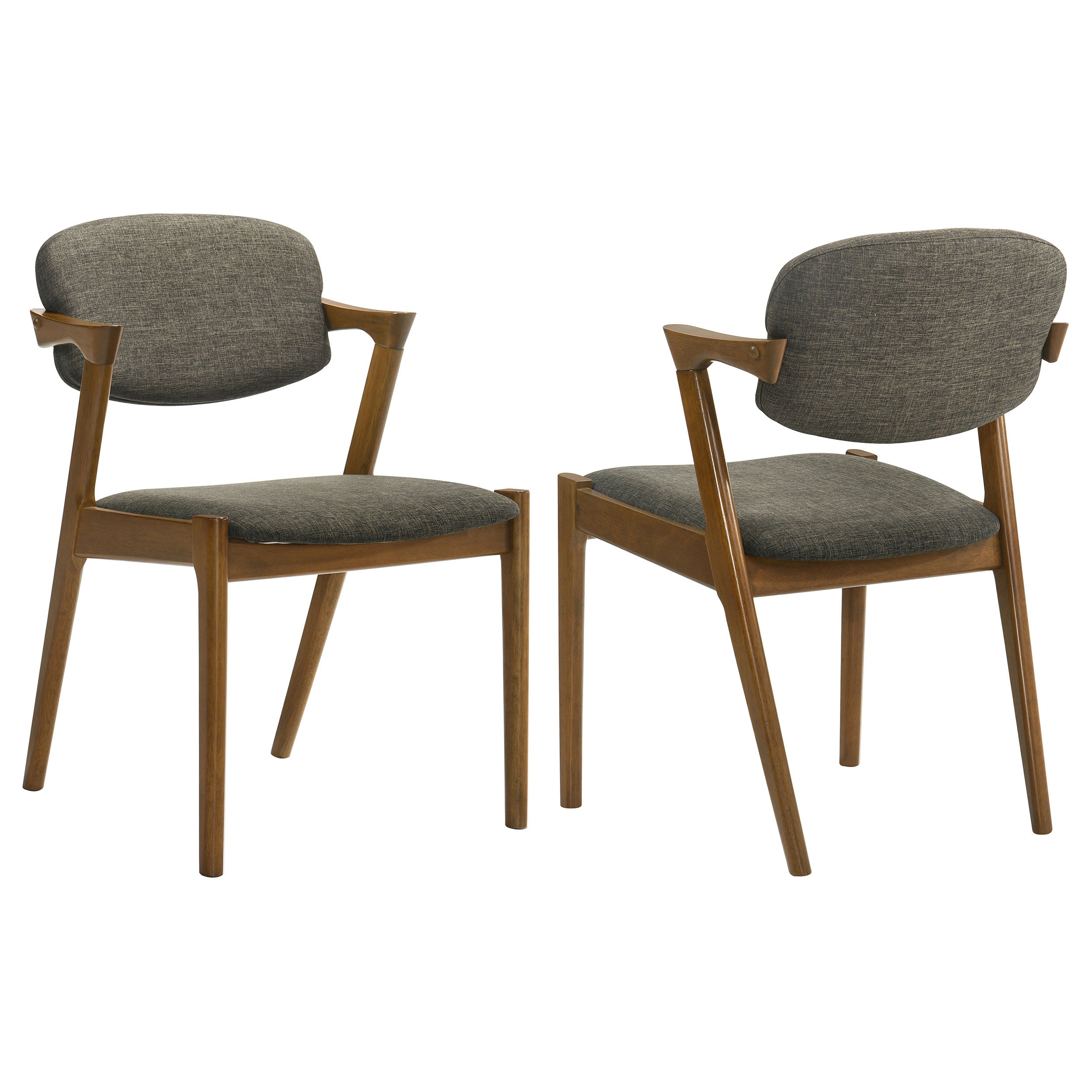 Malone Padded Wood Dining Arm Chair Dark Walnut (Set of 2) — view 1