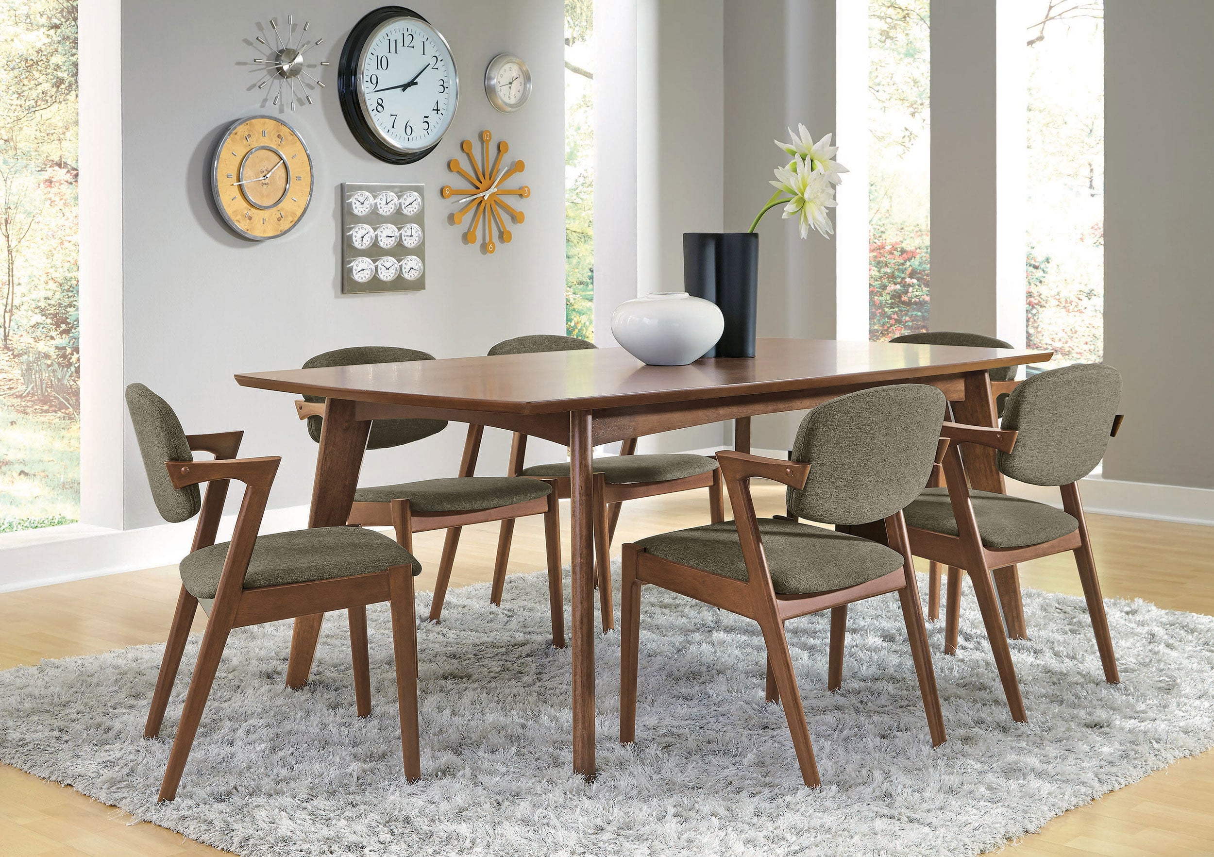 Malone Padded Wood Dining Arm Chair Dark Walnut (Set of 2) — view 14