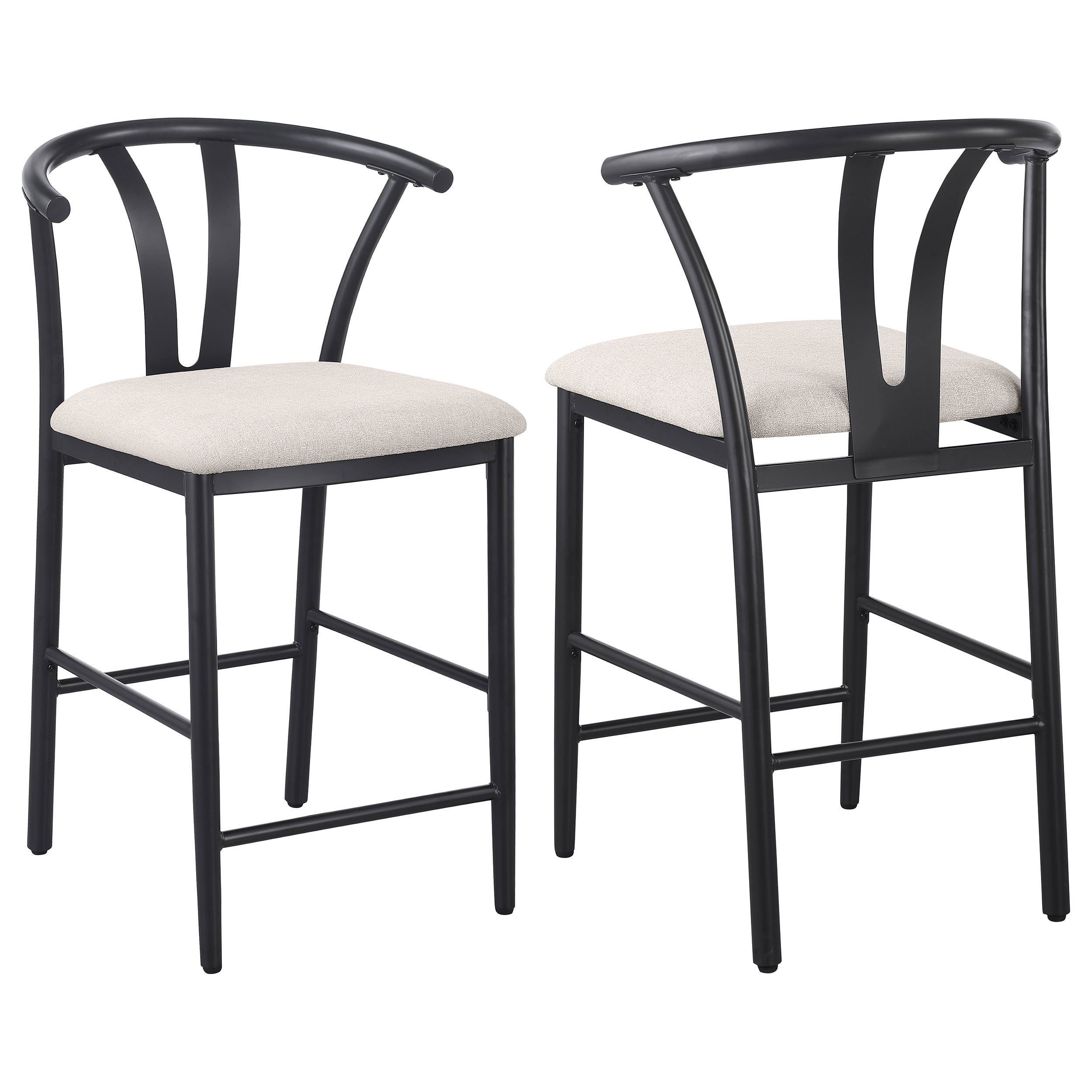 Dolman Counter Height Dining Side Chair Beige (Set of 2) — view 1