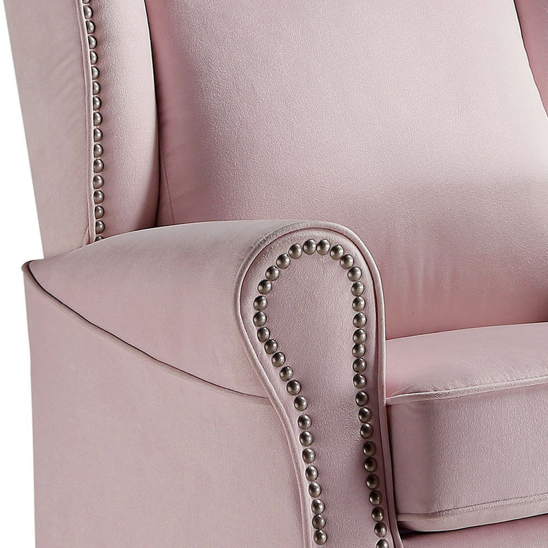 Tamaki - Swivel Chair - Pink Fabric - Atlantic Fine Furniture Inc