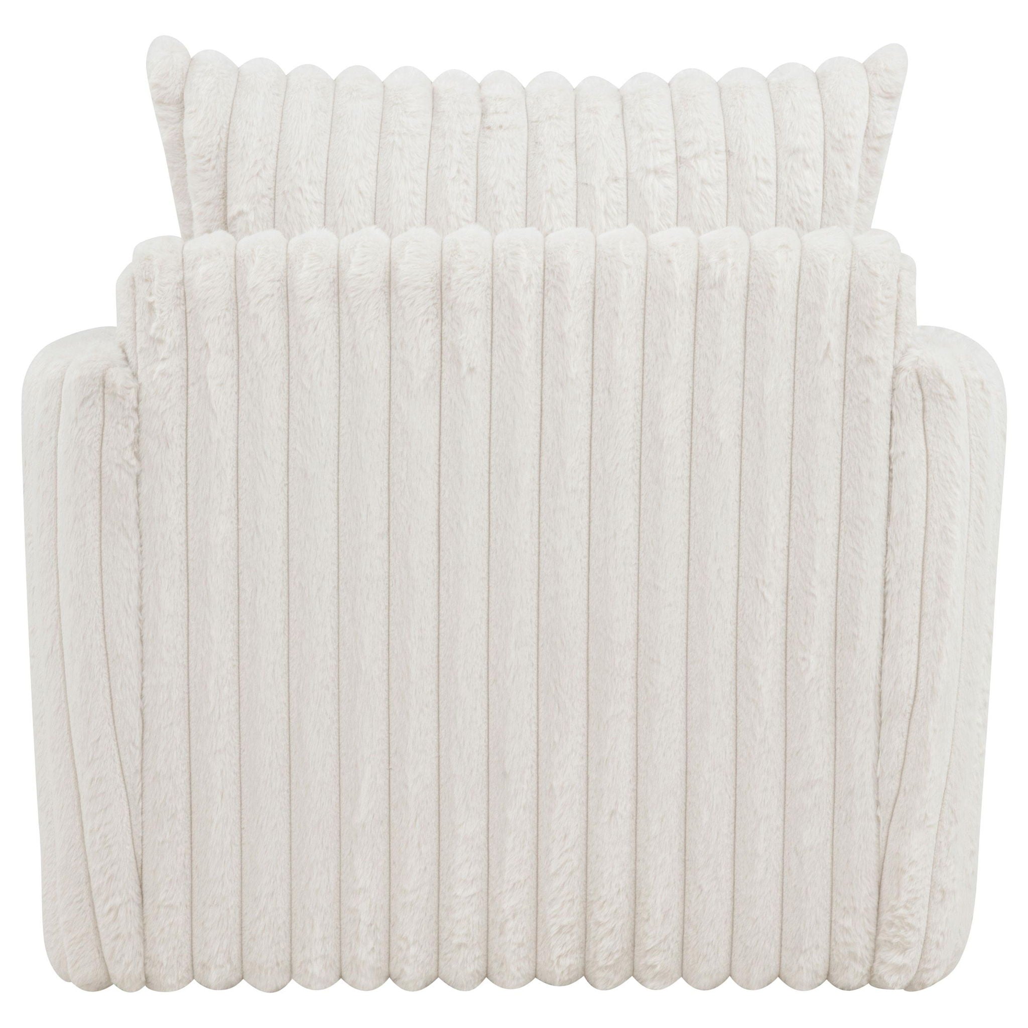 Sarco Corduroy Upholstered Swivel Accent Arm Chair Ivory