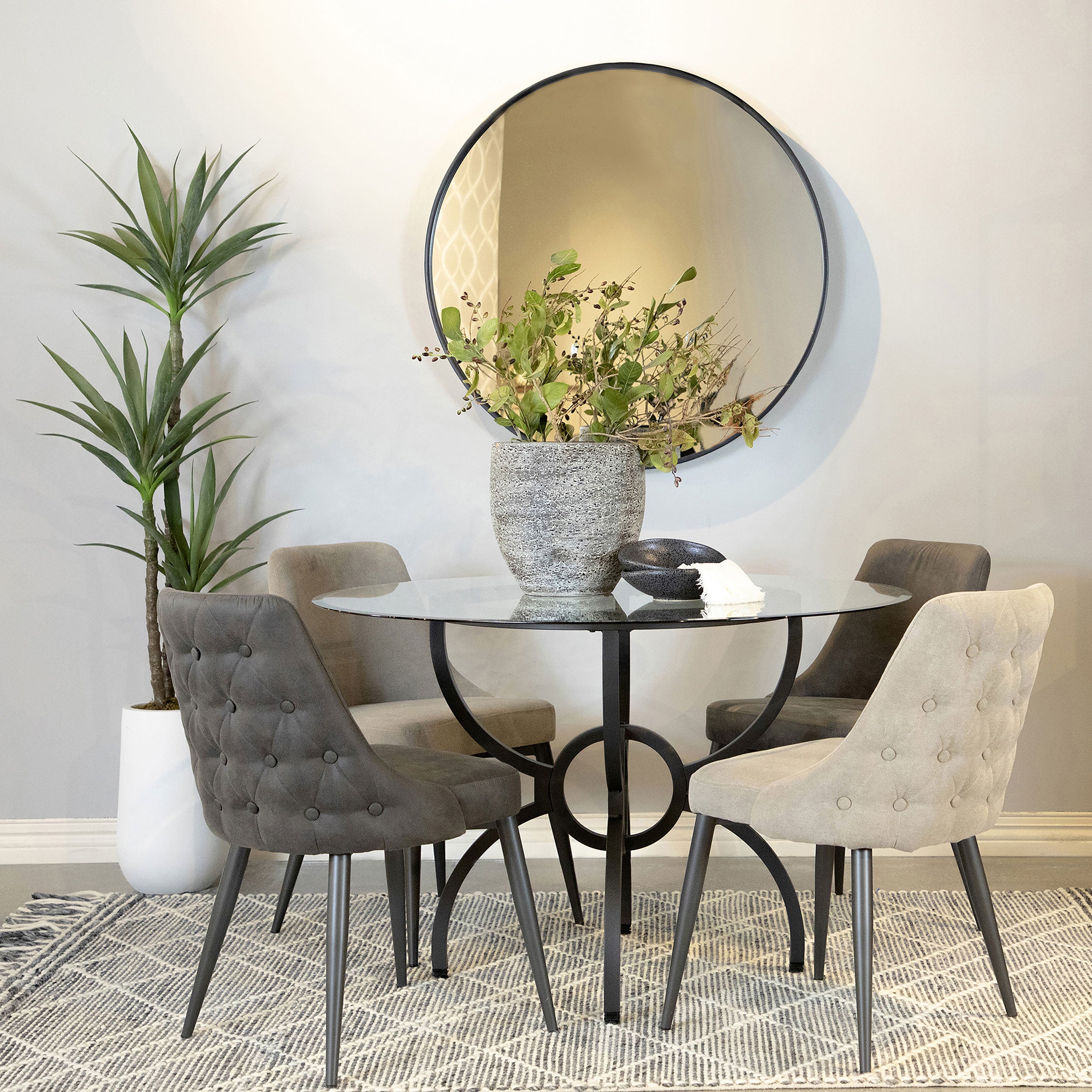 Cosmo Upholstered Dining Side Chair Light Grey (Set of 2) — view 13