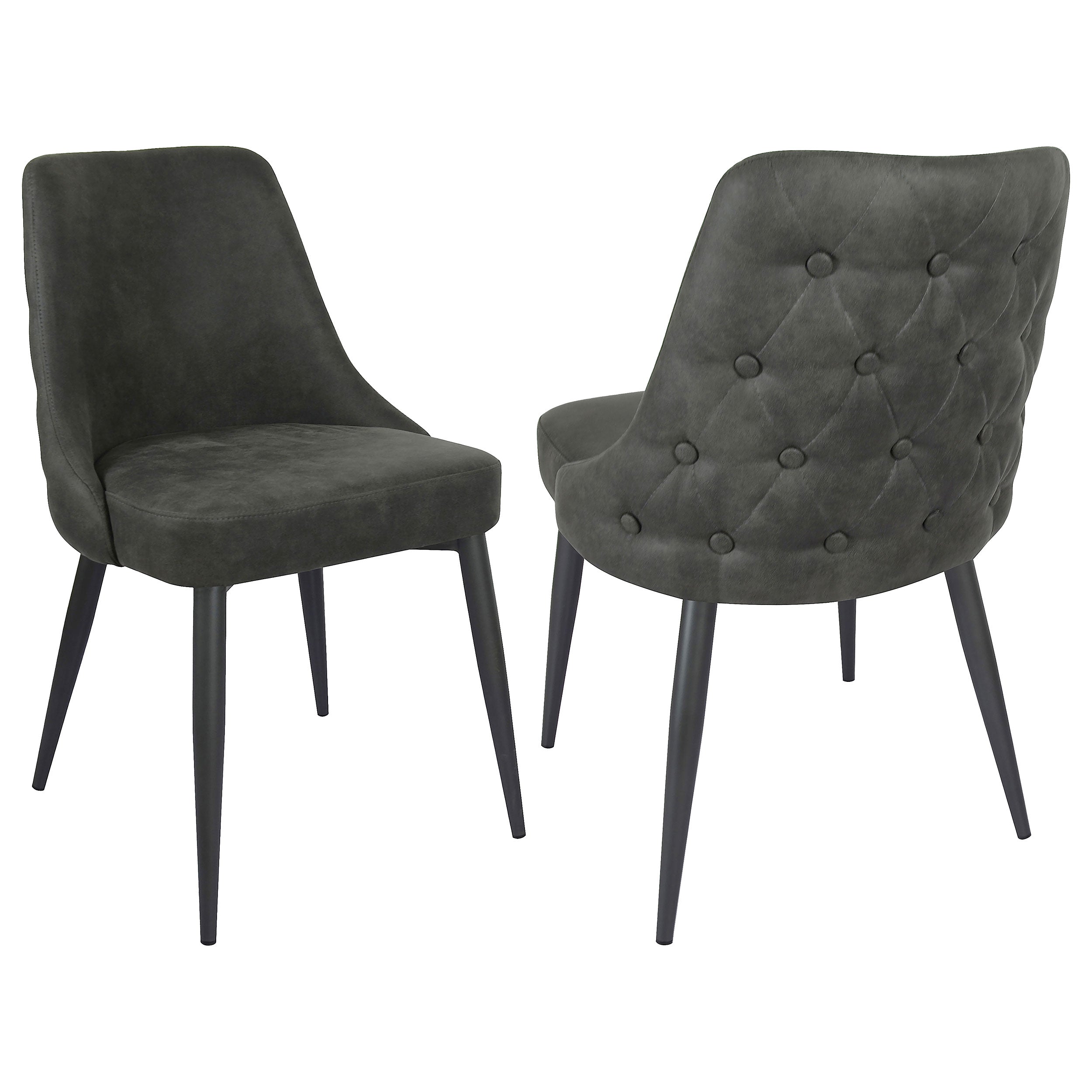 Cosmo Upholstered Dining Side Chair Grey (Set of 2) — view 1