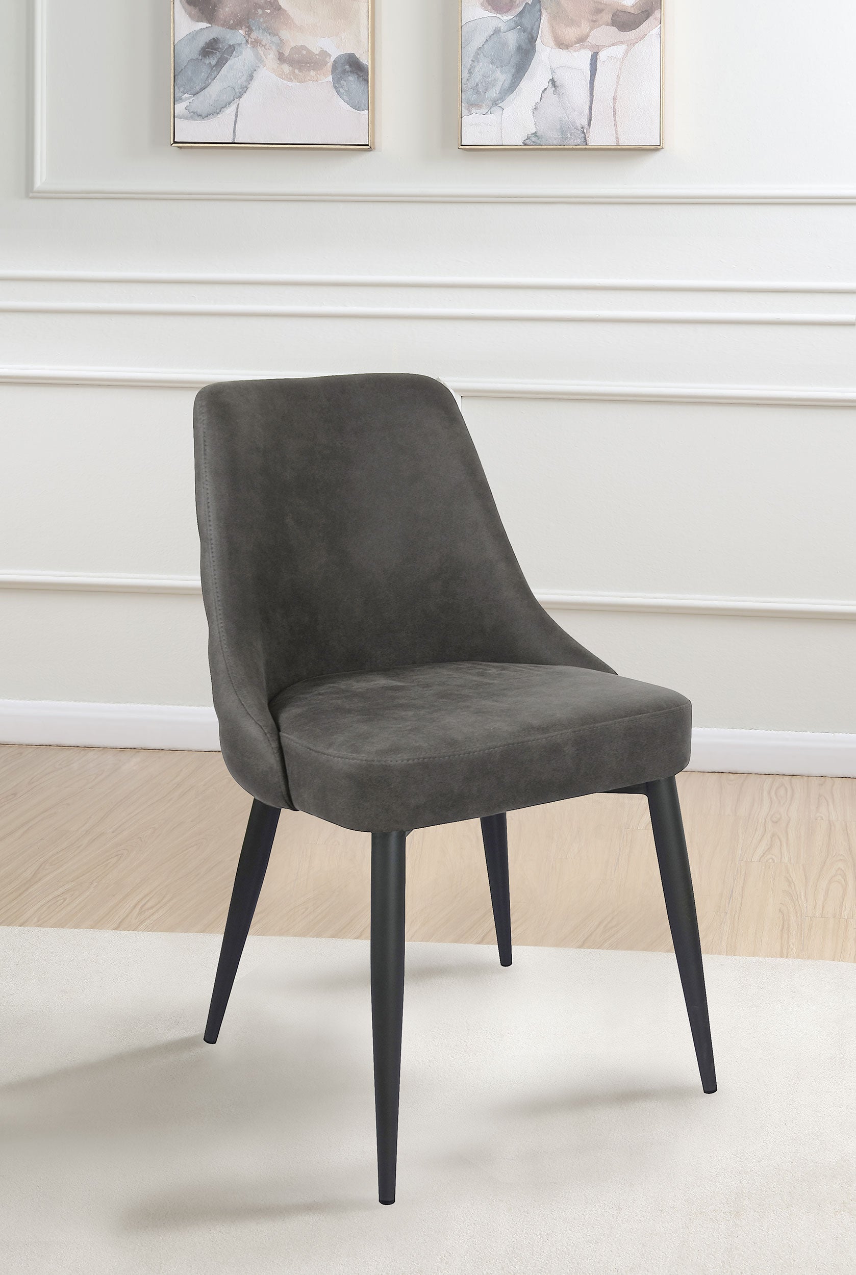 Cosmo Upholstered Dining Side Chair Grey (Set of 2) — view 2