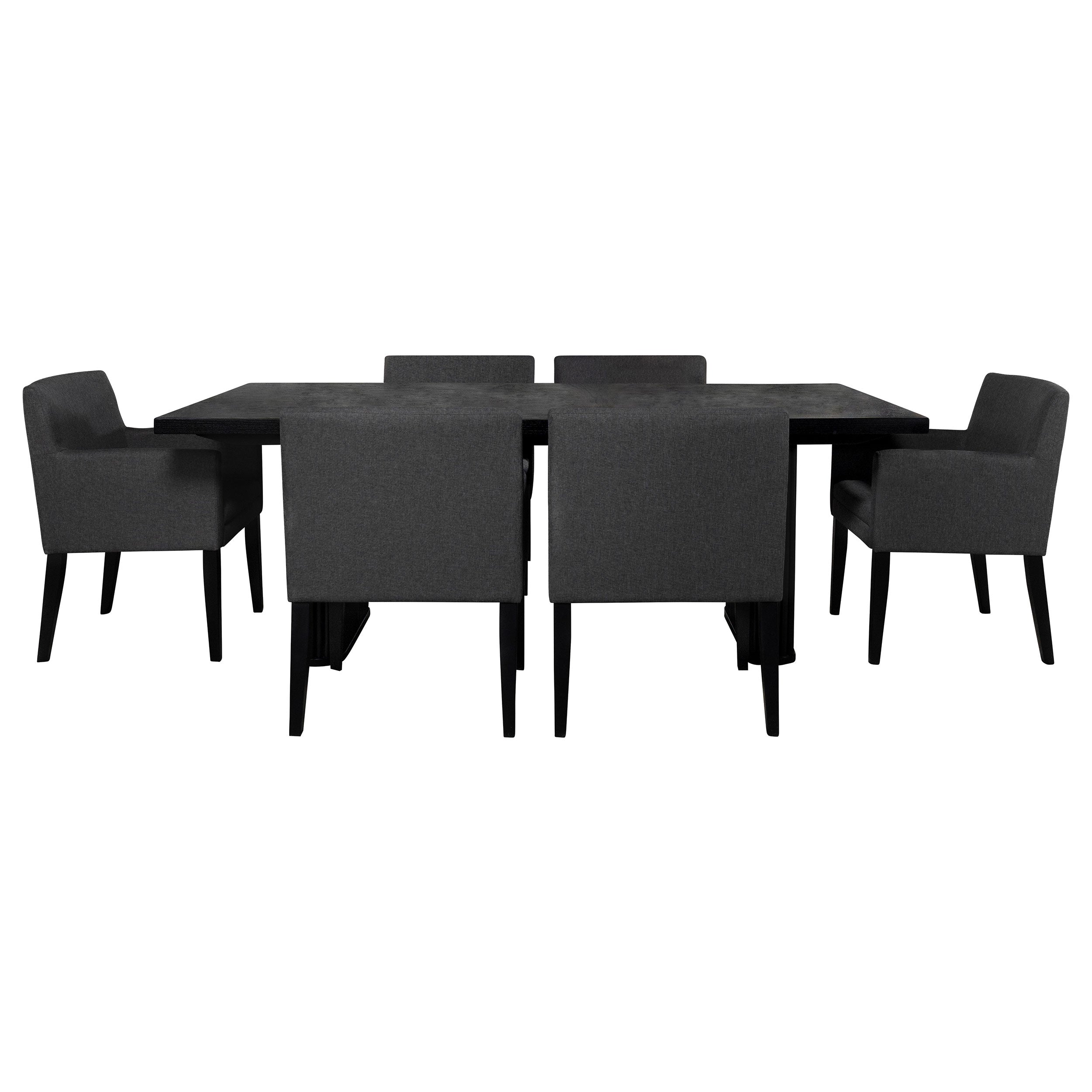 Catherine 7-piece Rectangular Dining Table Set Black — view 2