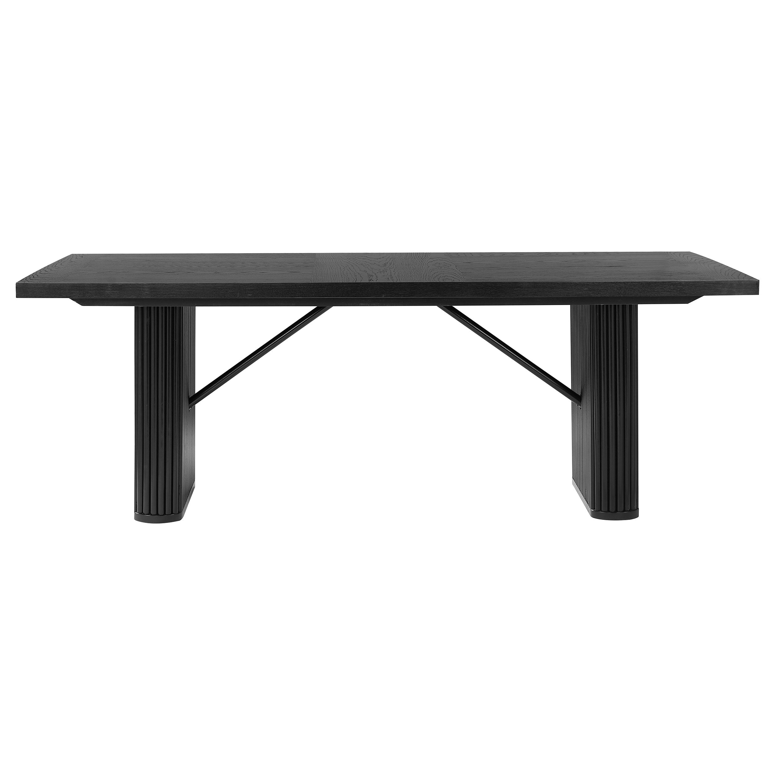 Catherine Rectangular 84-inch Wood Dining Table Black — view 3