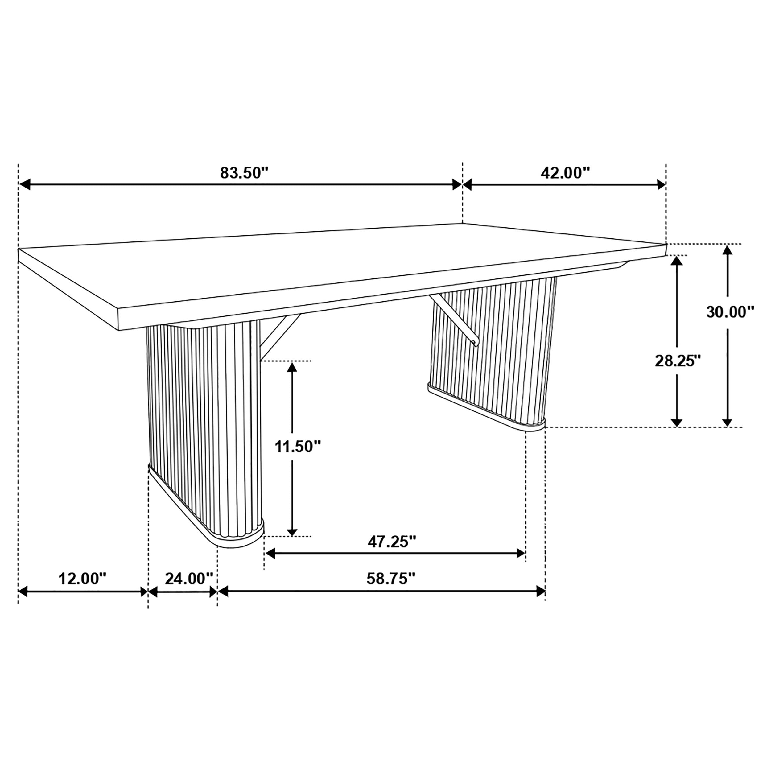 Catherine Rectangular 84-inch Wood Dining Table Black — view 9