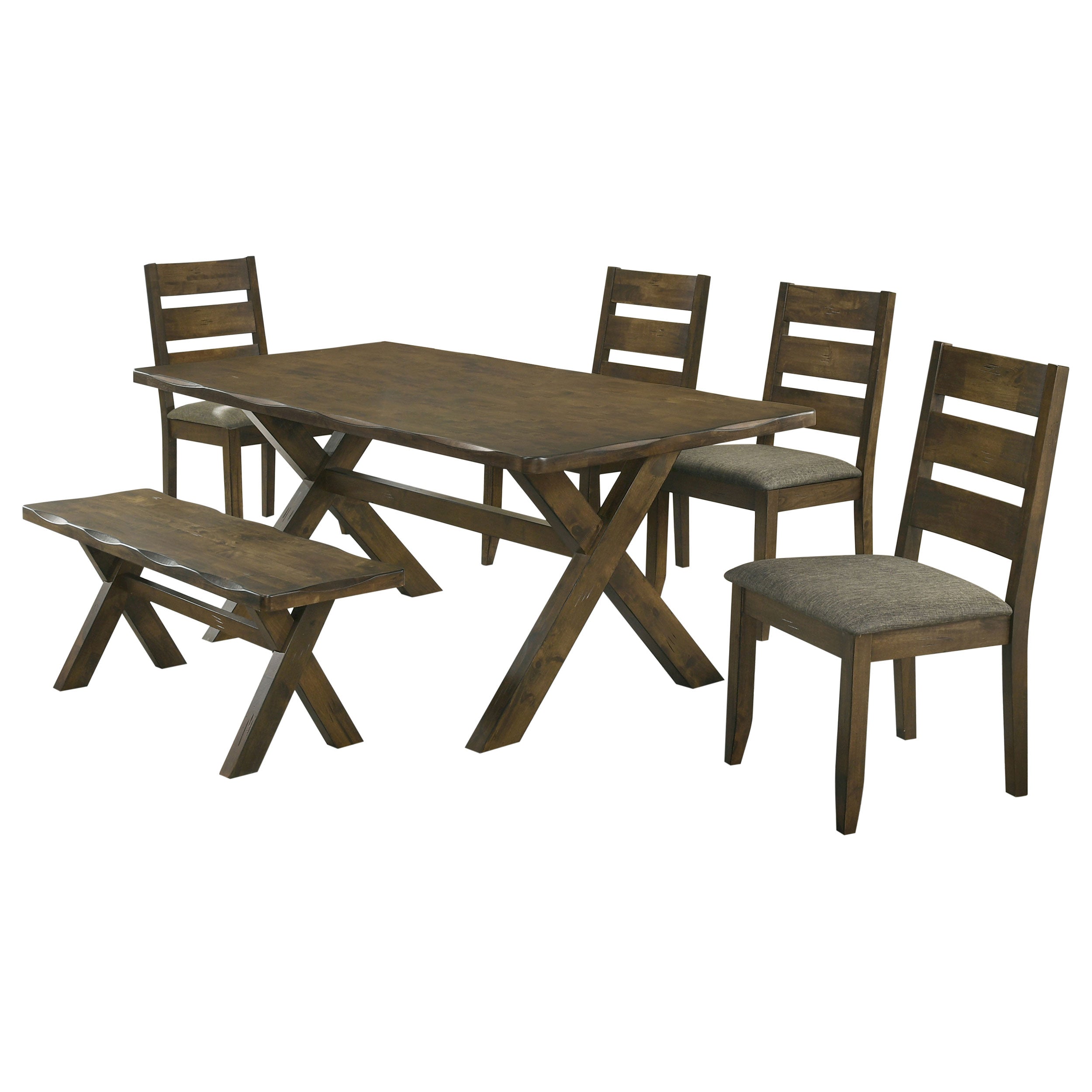 Alston 6-piece Rectangular Dining Table Set Knotty Nutmeg — view 2