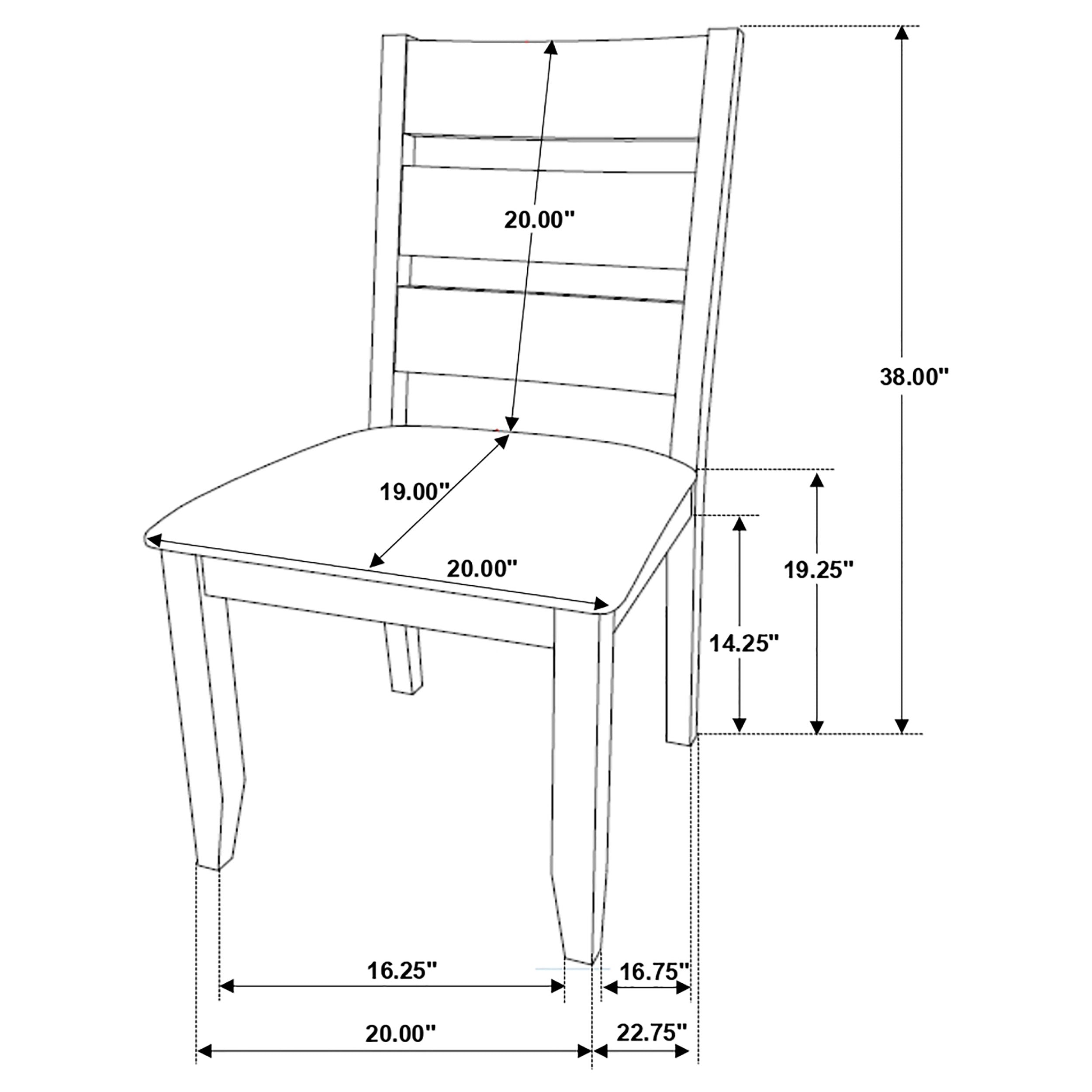 Alston Wood Dining Side Chair Knotty Nutmeg (Set of 2) — view 13