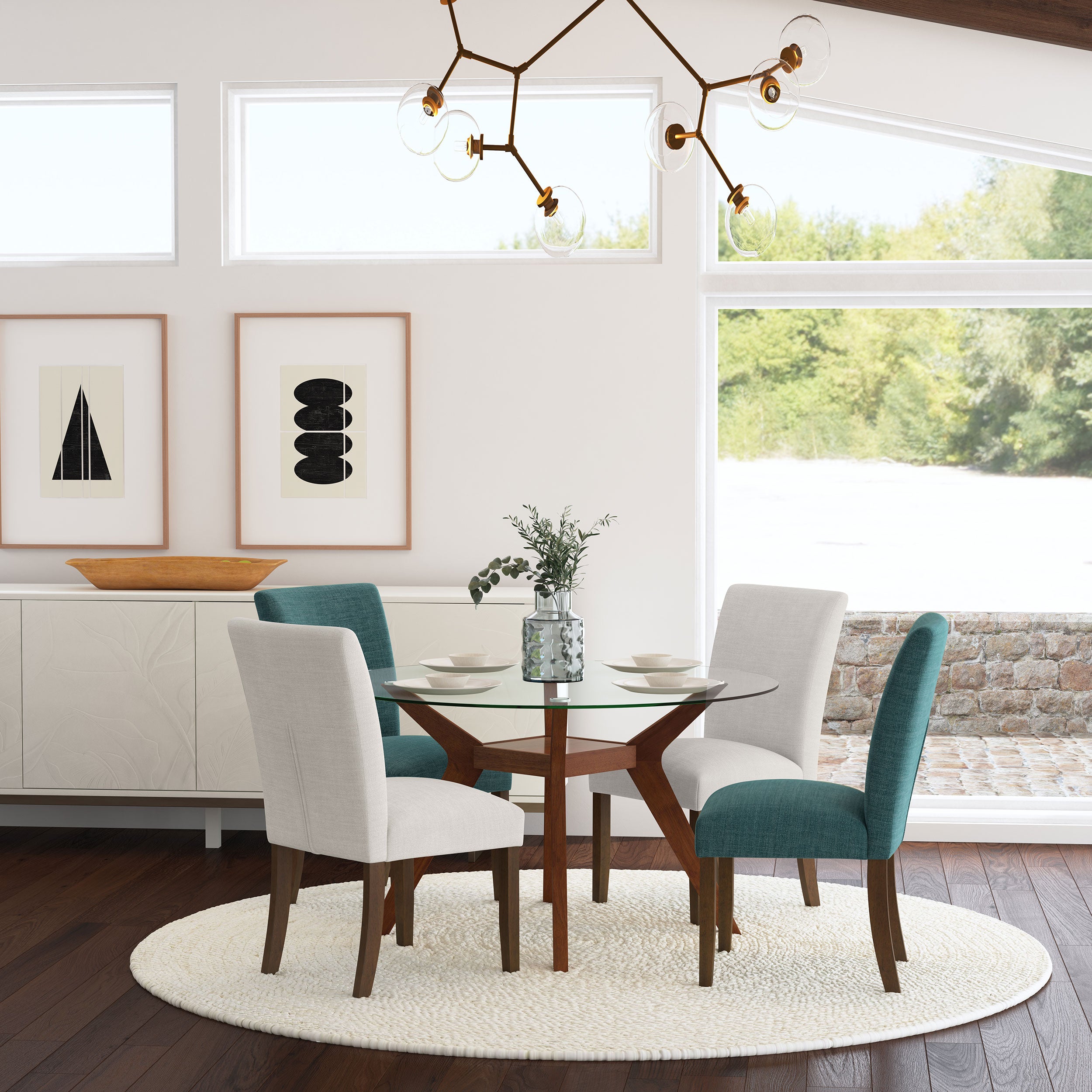 Paxton Upholstered Dining Side Chair Beige (Set of 2) — view 16