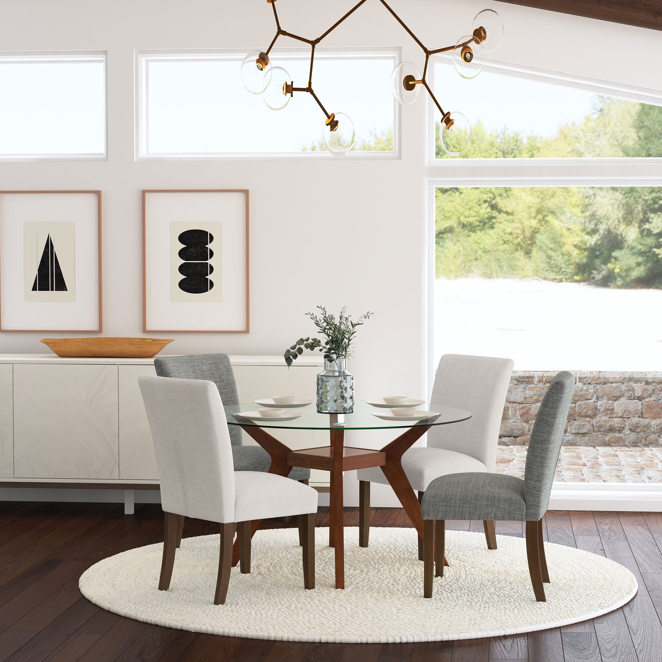 Paxton Upholstered Dining Side Chair Beige (Set of 2) — view 18
